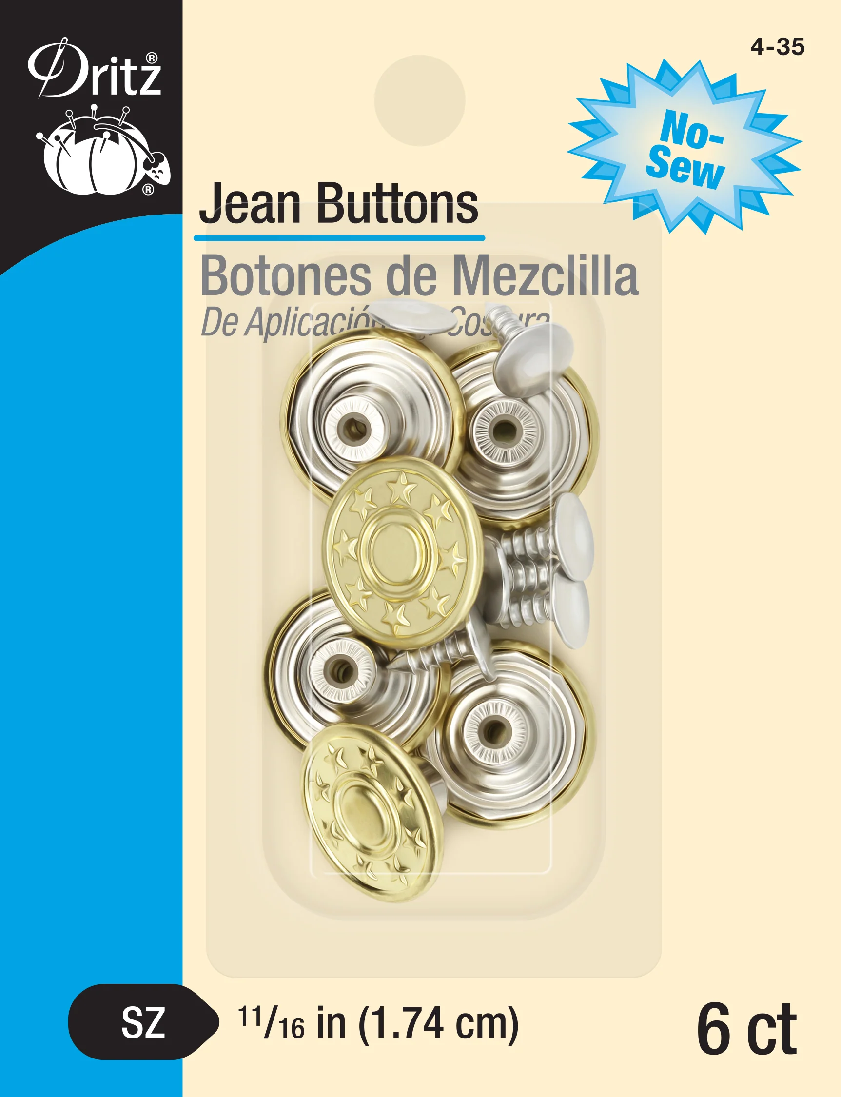 Jean Buttons, 6 pc - Image 7