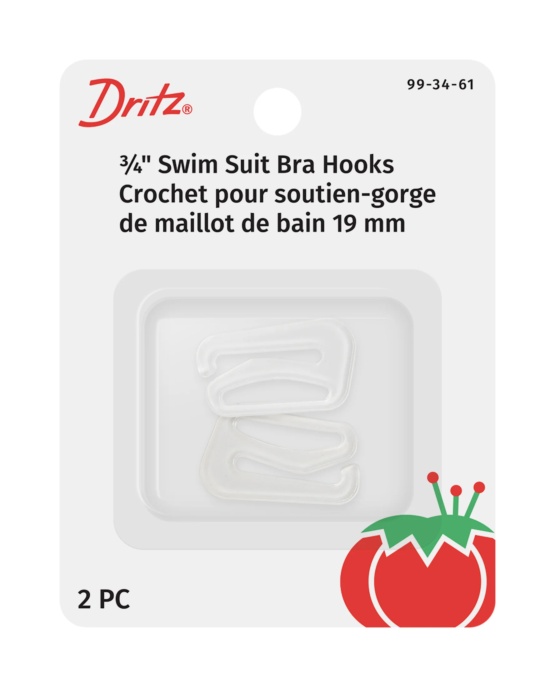 3/4" Swim Suit Bra Hooks, 2 pc - Image 5