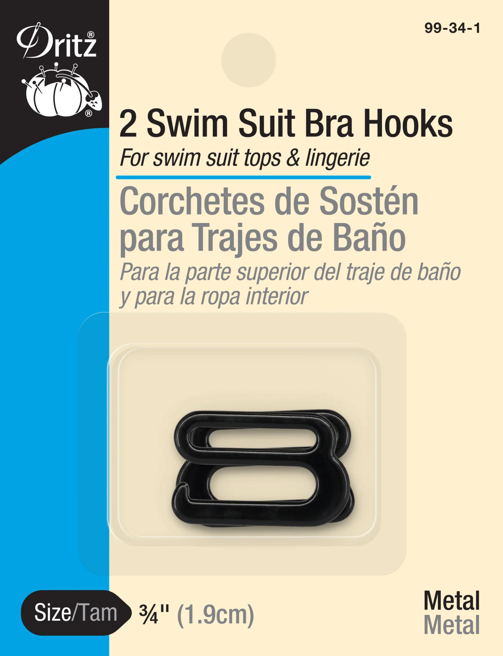 3/4" Swim Suit Bra Hooks, 2 pc - Image 9