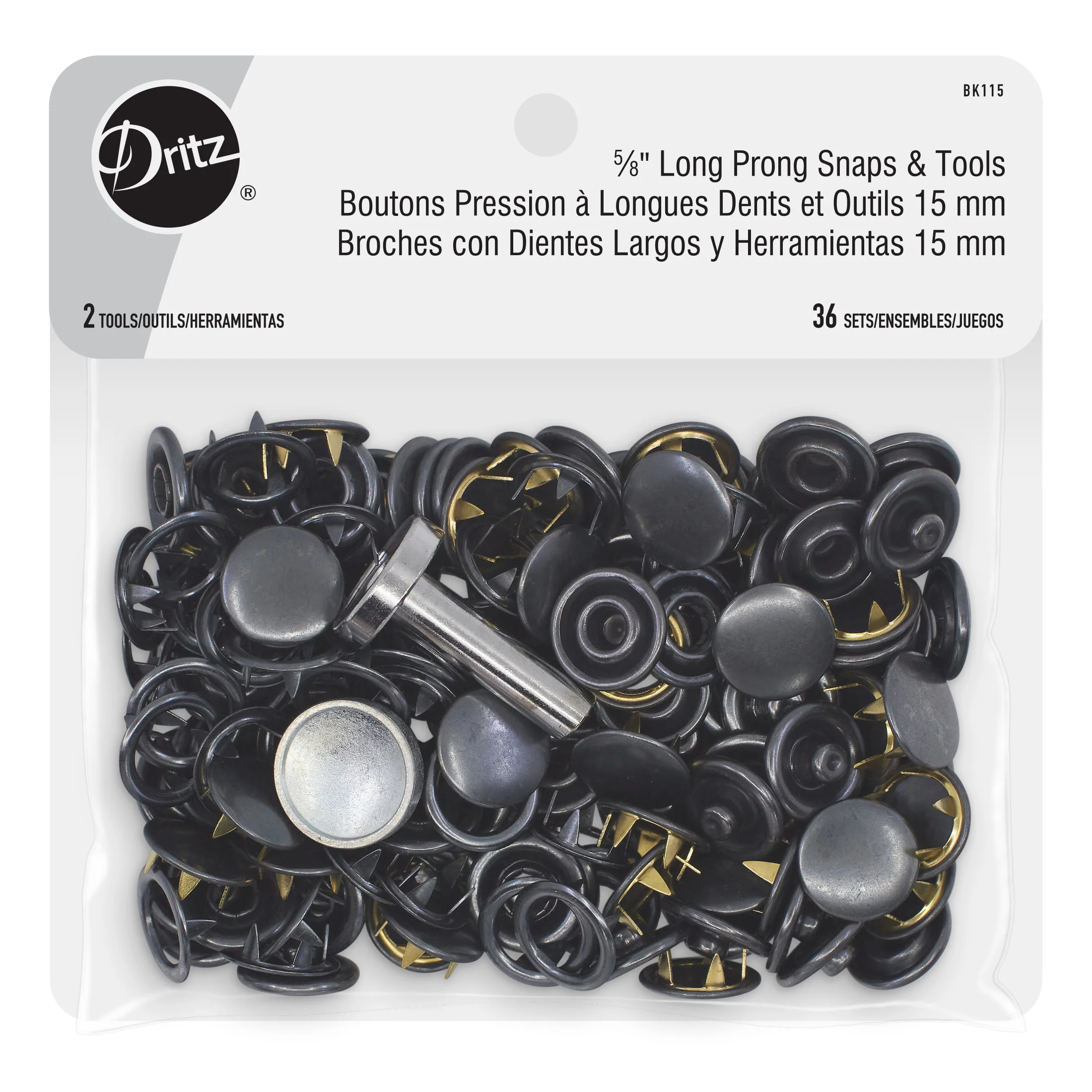 5/8" Long Prong Snaps & Tools, 36 Sets - Image 6