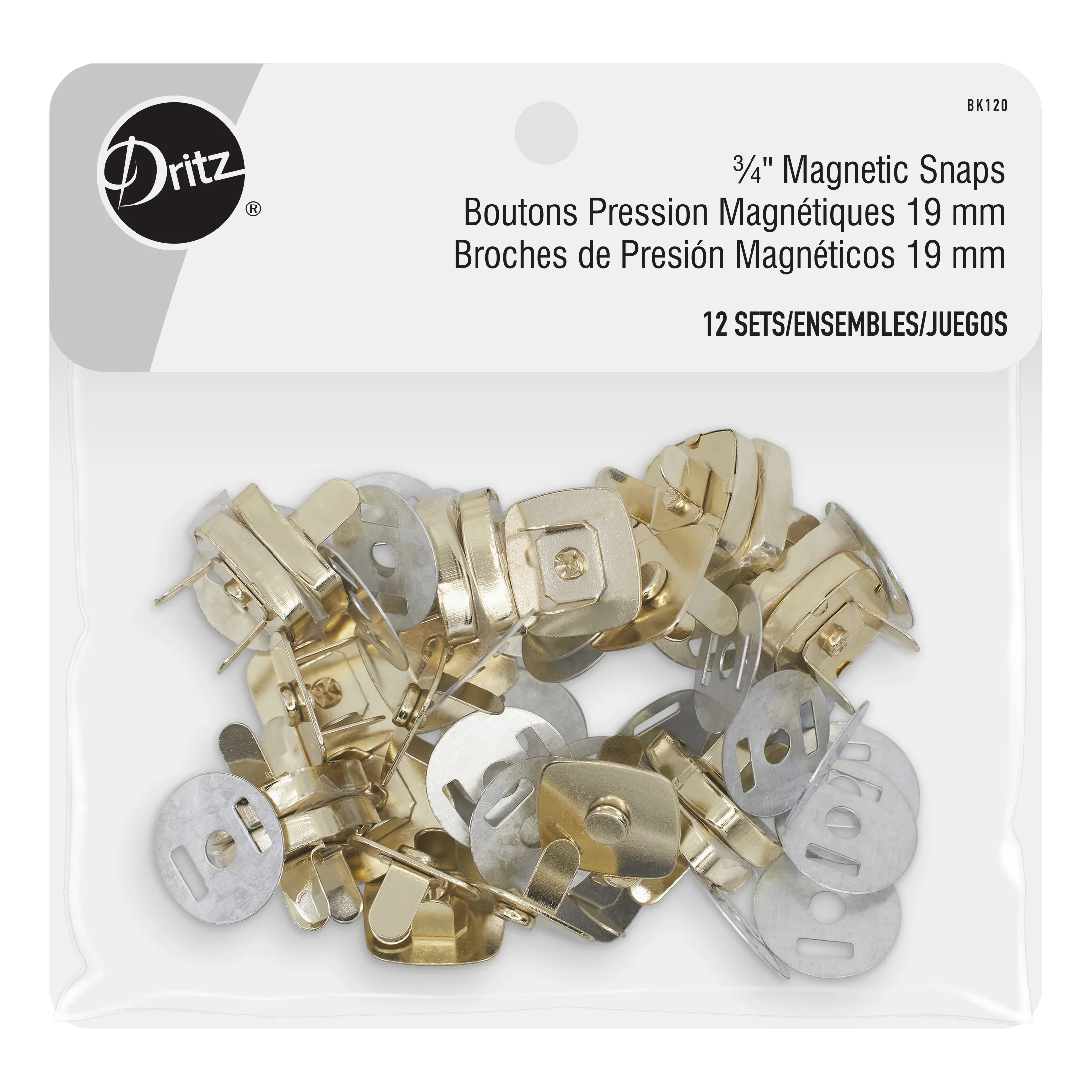 3/4" Magnetic Snaps, 12 Sets