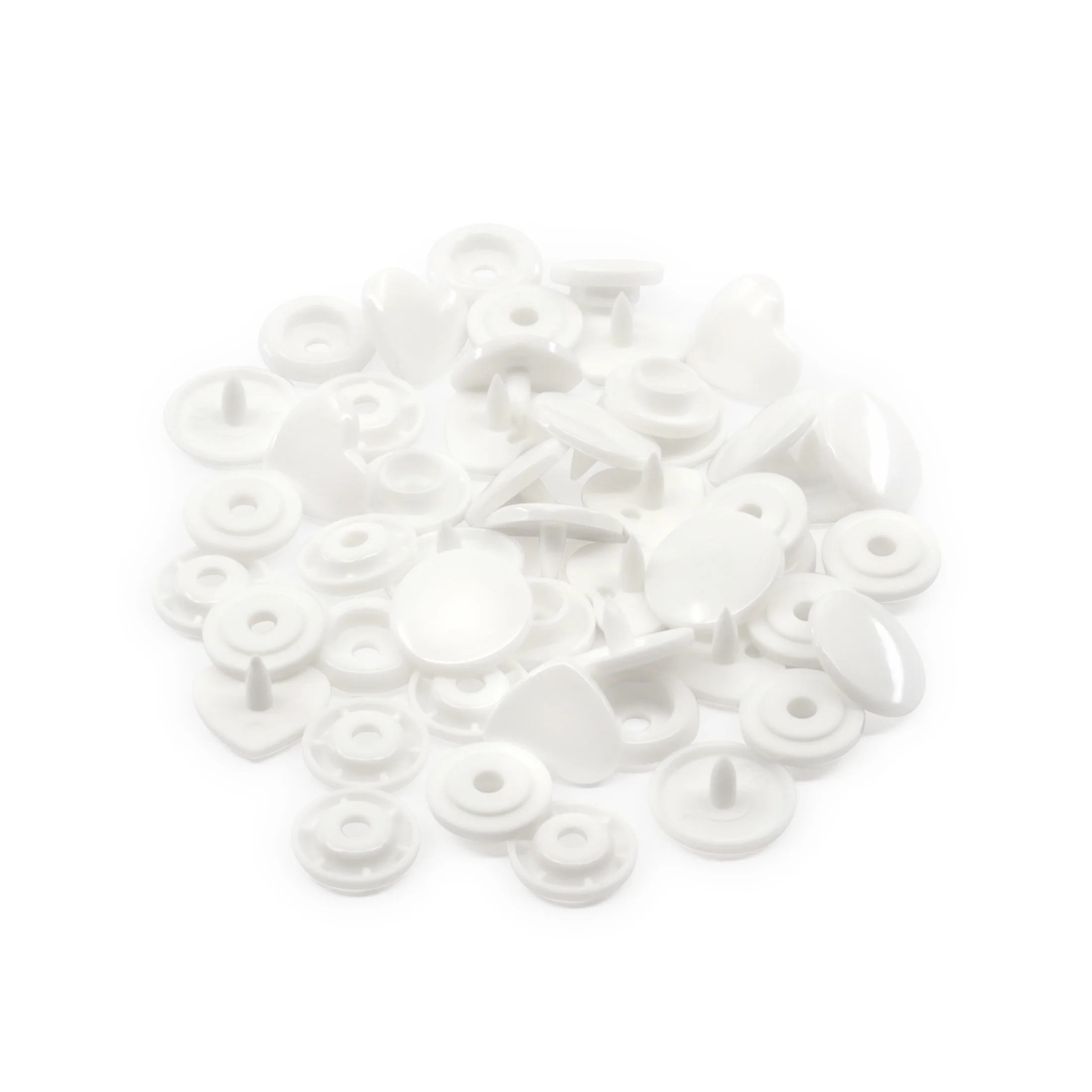 Plastic Color Heart Snaps, 12 Sets - Image 6