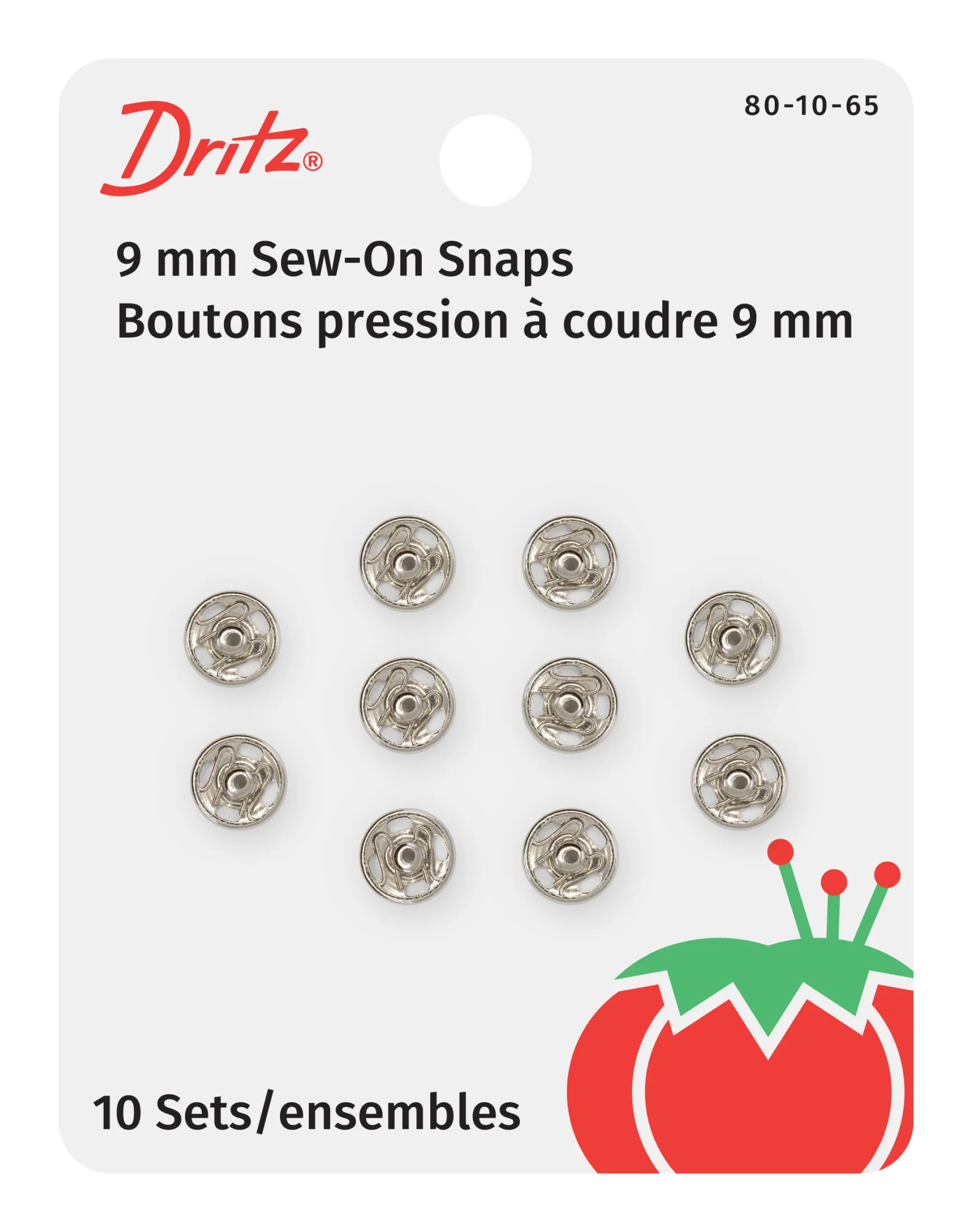 Sew-On Snaps, 10 Sets, Size 1/0 - Image 5