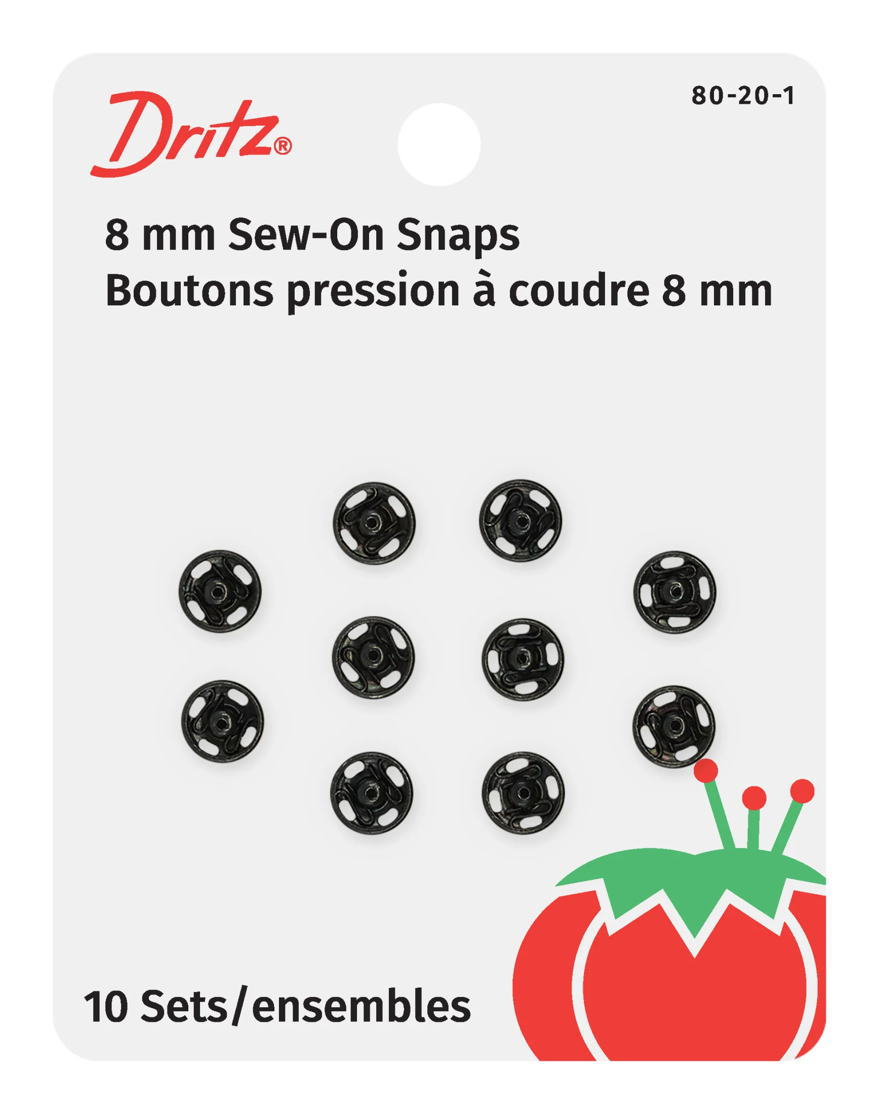 Sew-On Snaps, 10 Sets, Size 2/0 - Image 5