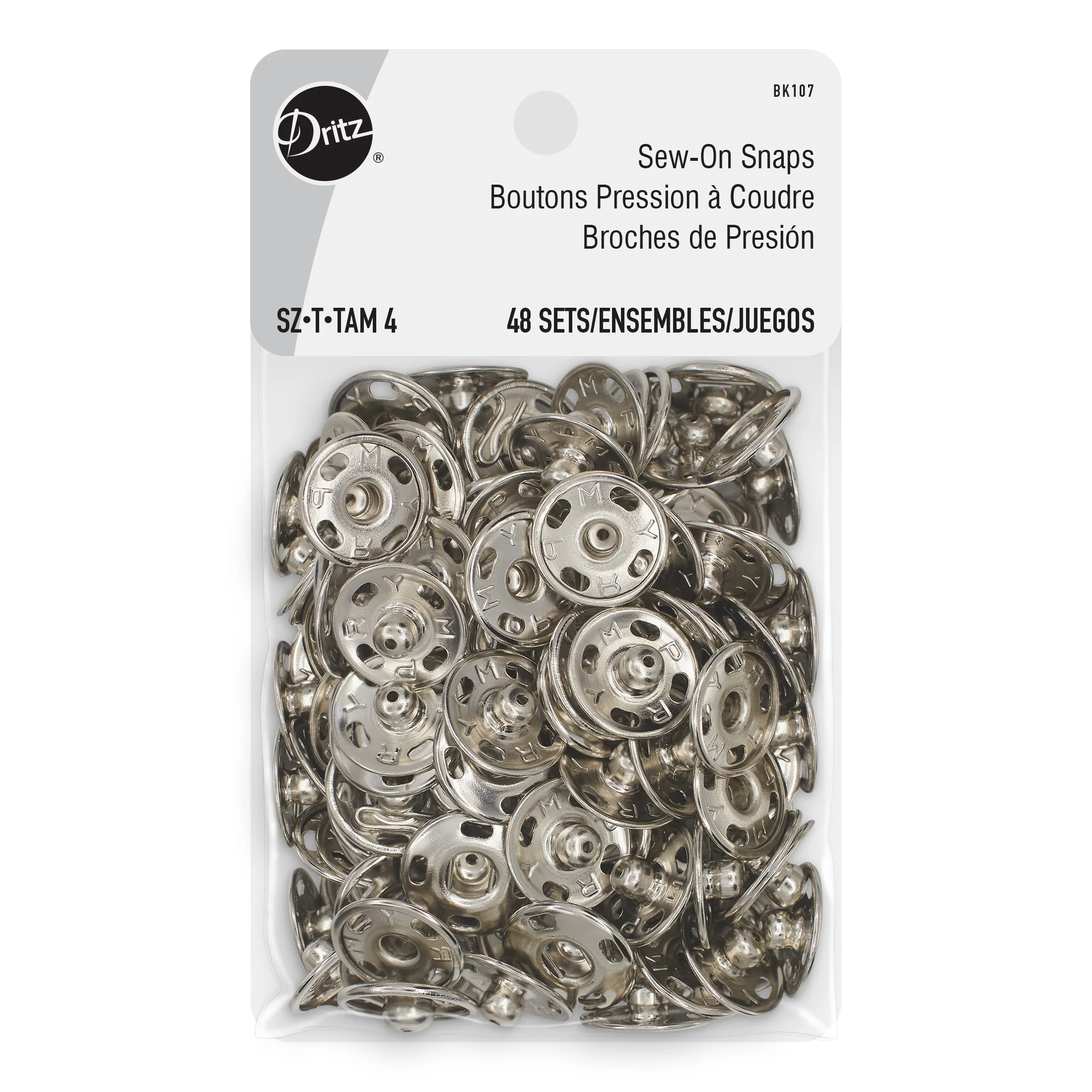 Sew-On Snaps, 48 Sets, Size 5/8" - Image 5