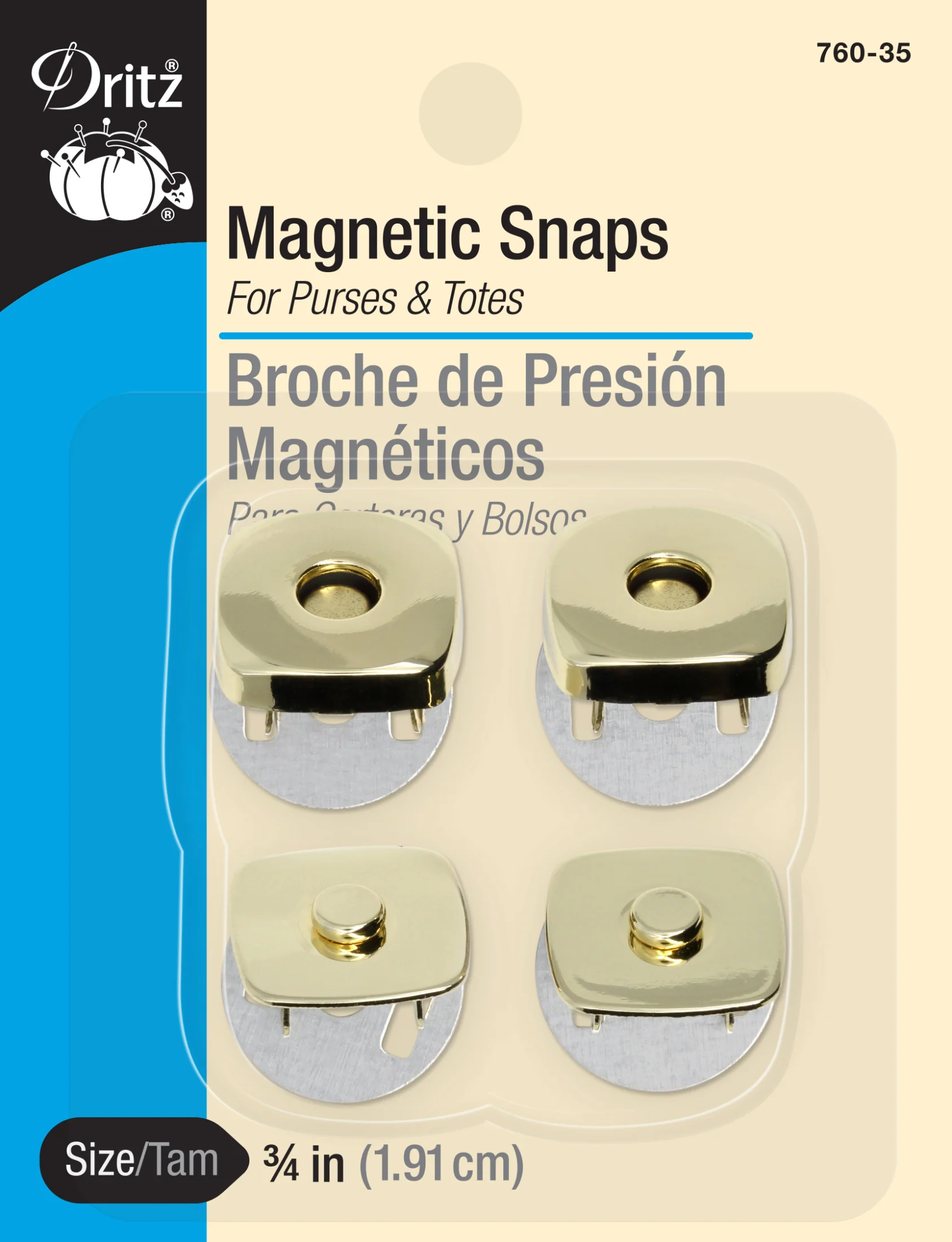 3/4" Square Magnetic Snaps, 2 Sets - Image 6