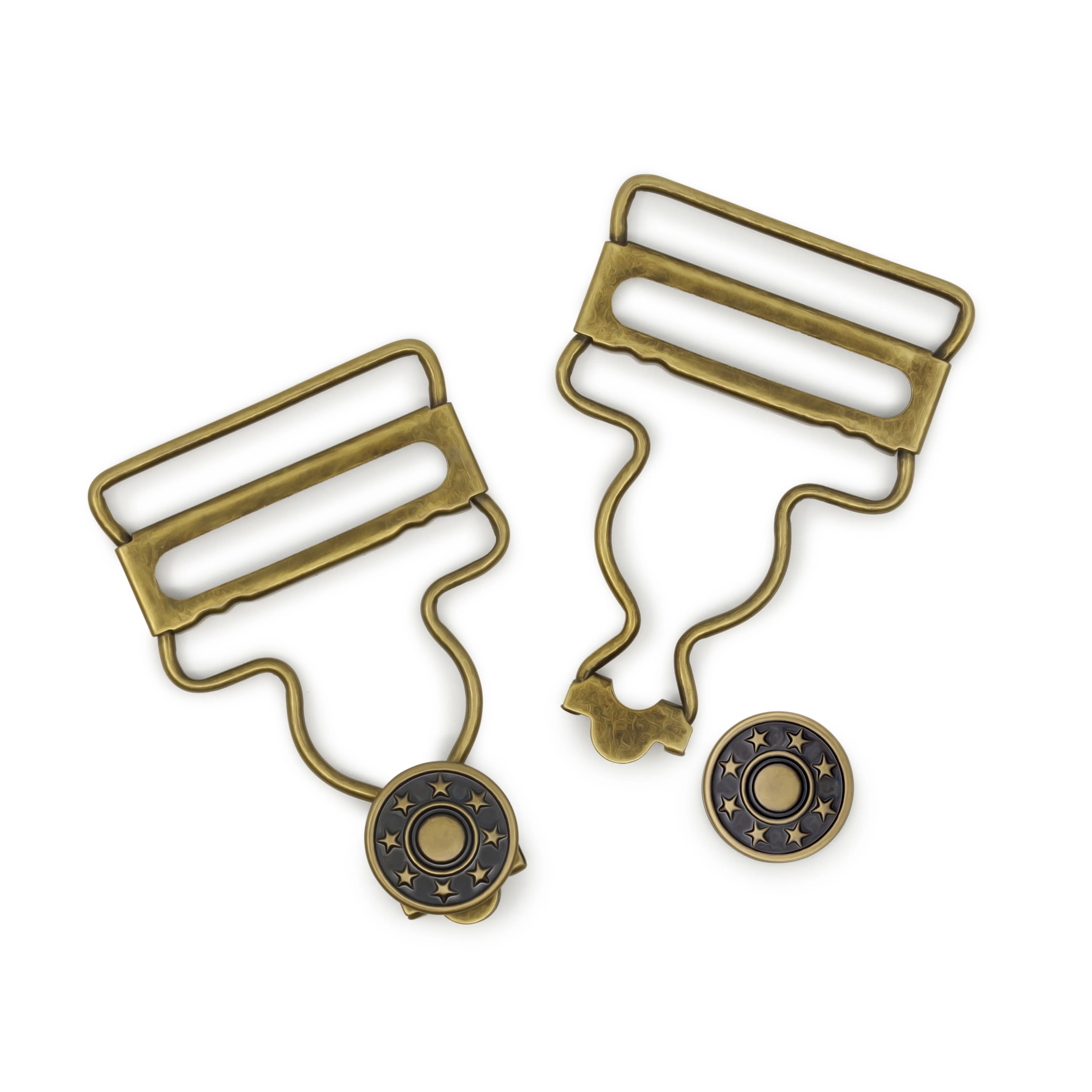 1-1/4" Overall Buckles with No-Sew Buttons - Image 3
