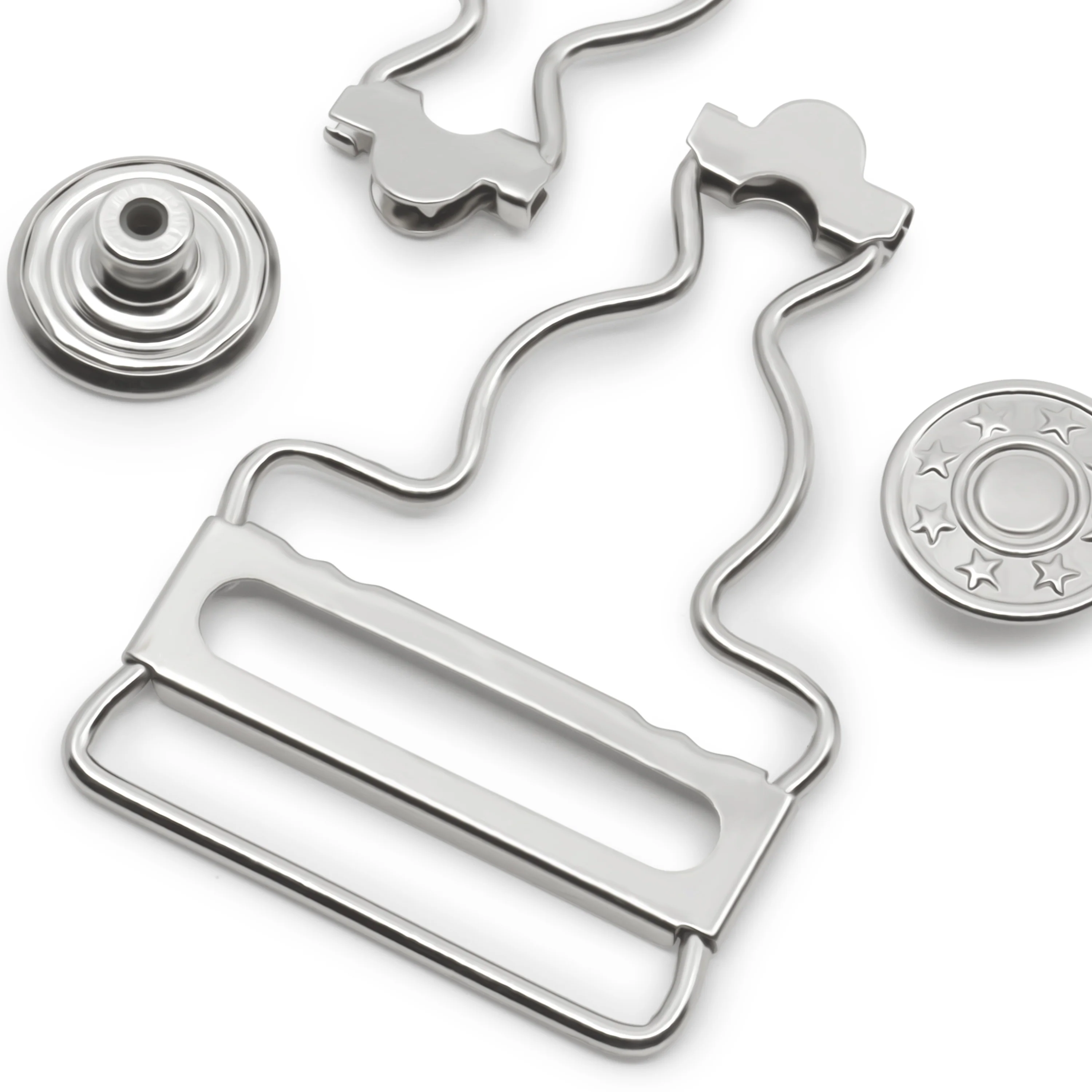 1-1/4" Overall Buckles with No-Sew Buttons - Image 7
