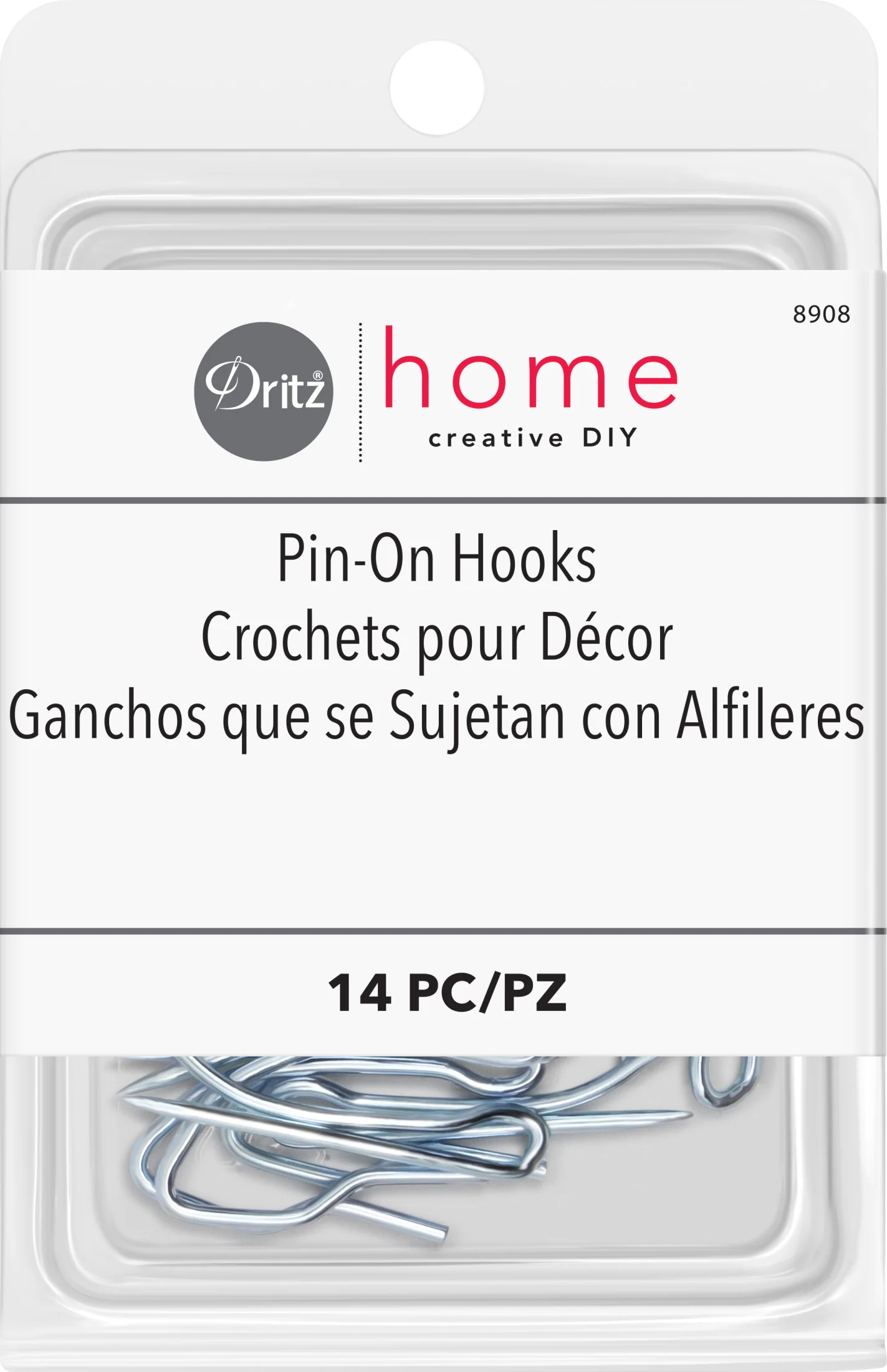Pin-On Hooks, Silver
