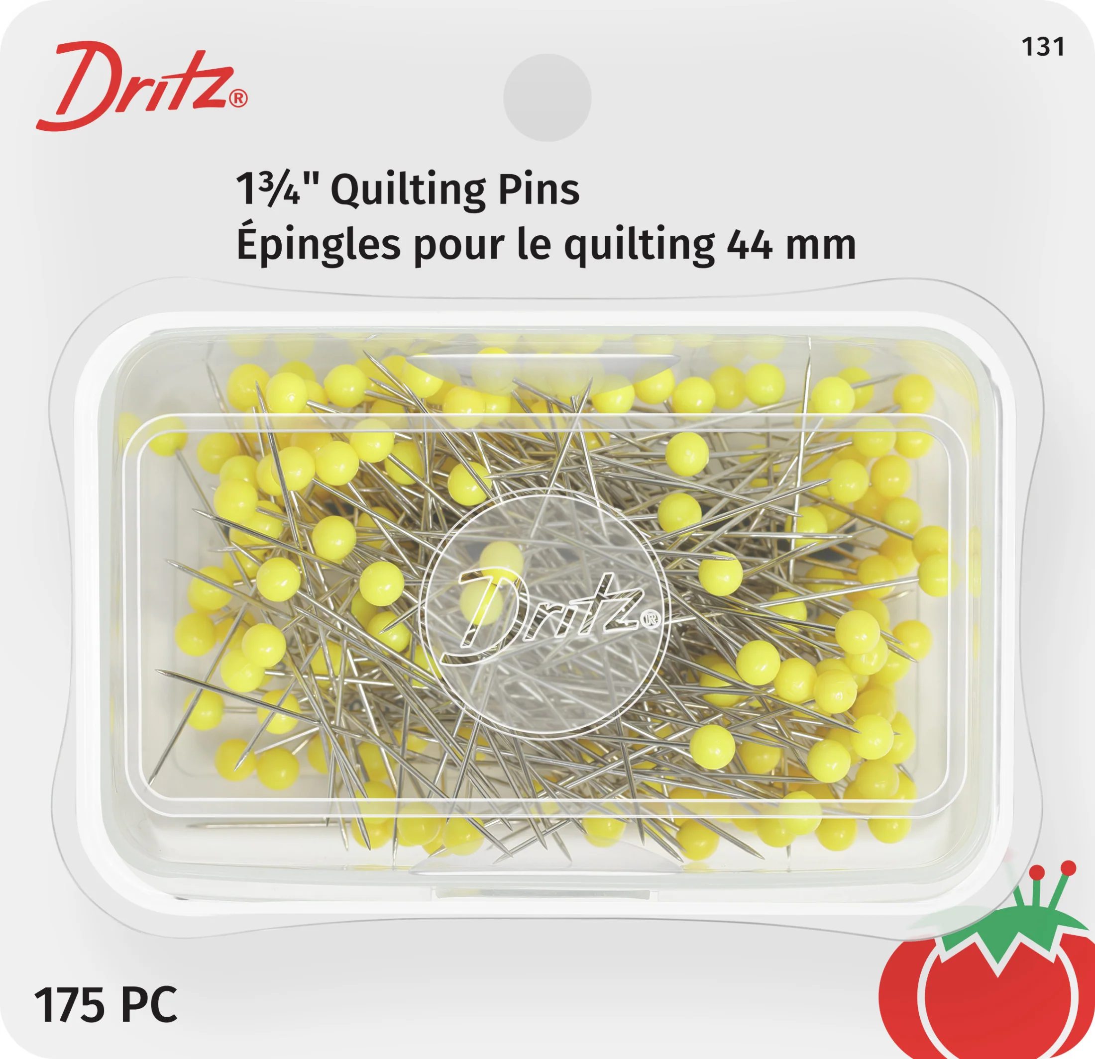 1-3/4" Quilting Pins, Yellow