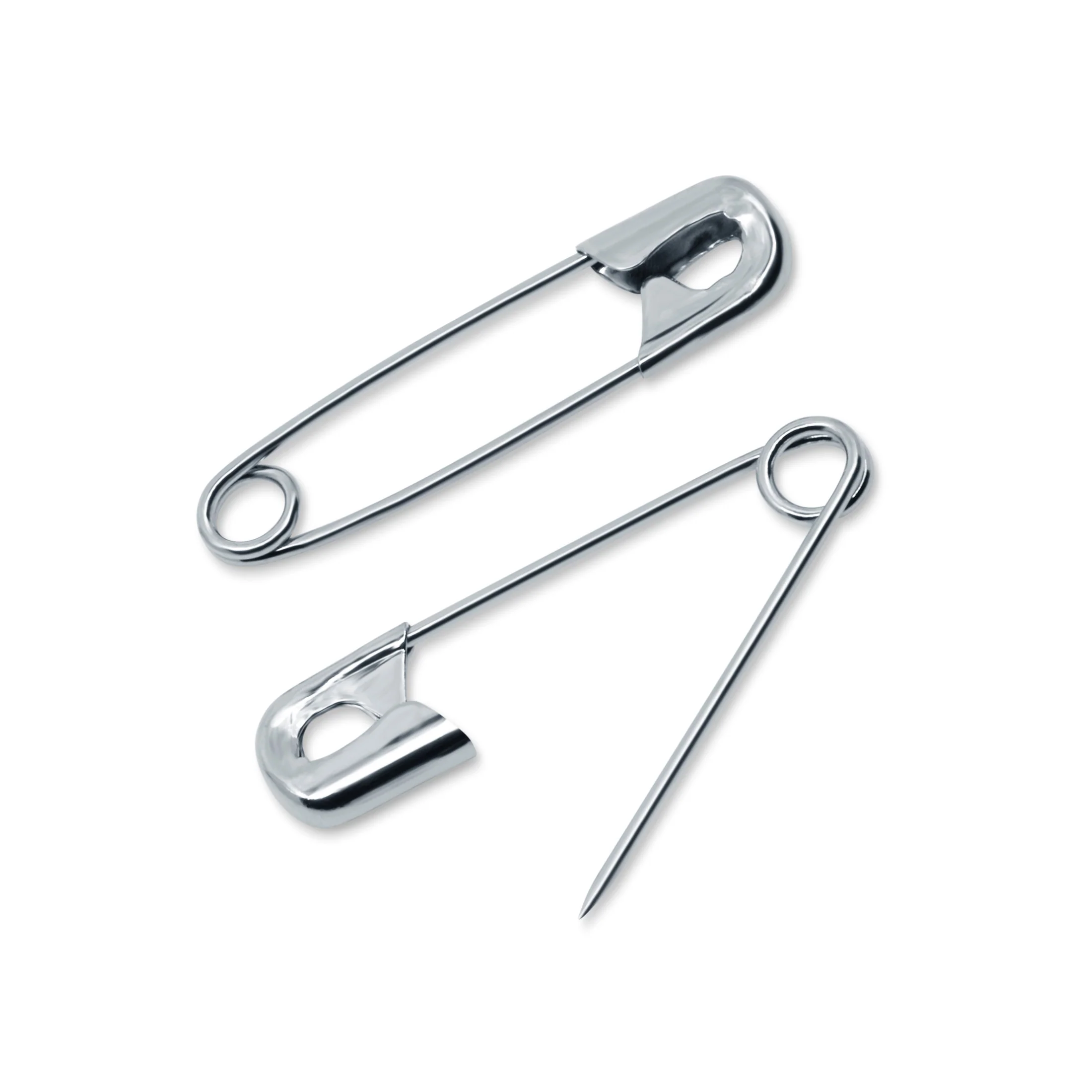 1-1/16" Safety Pins, Nickel - Image 2