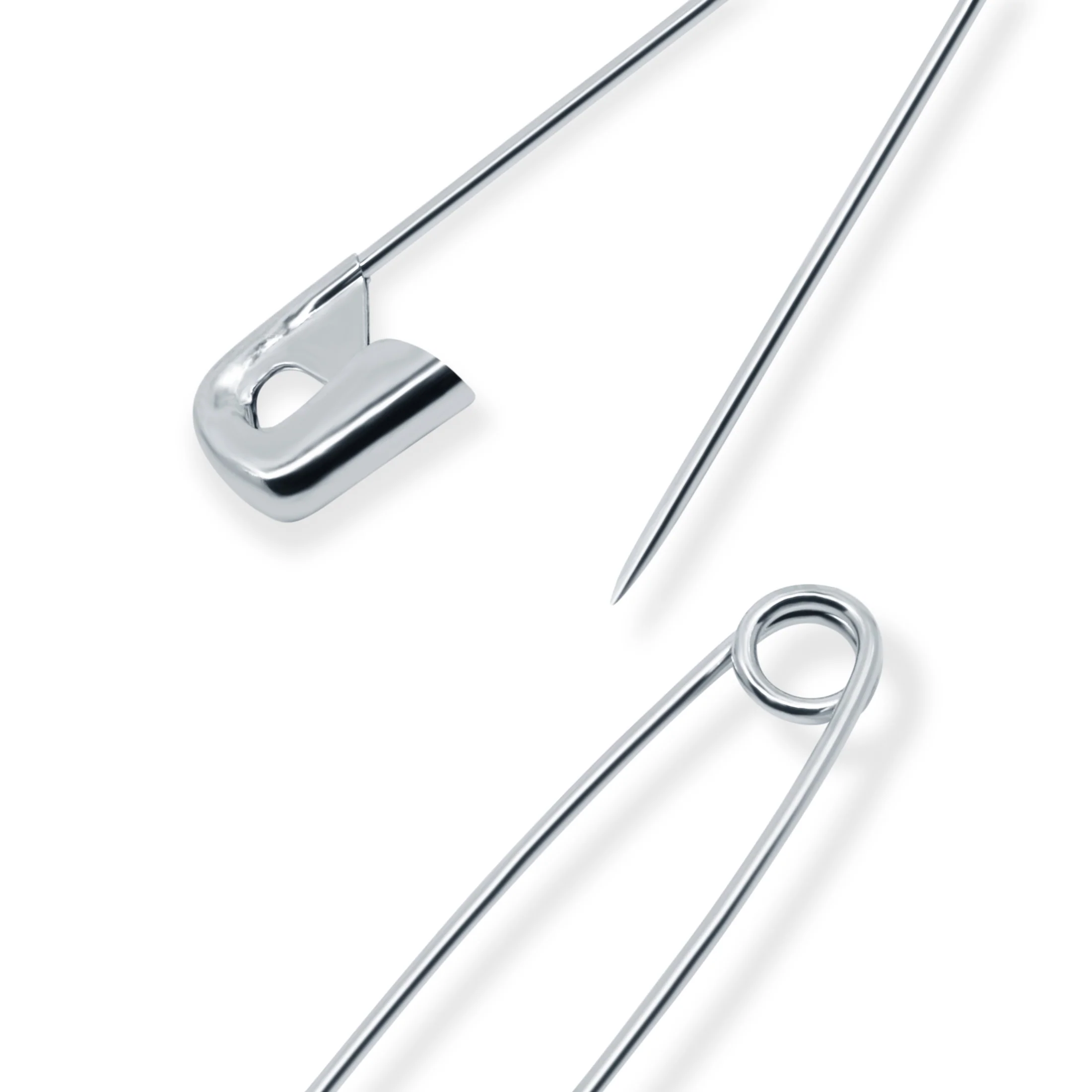 2" Safety Pins, Nickel - Image 3