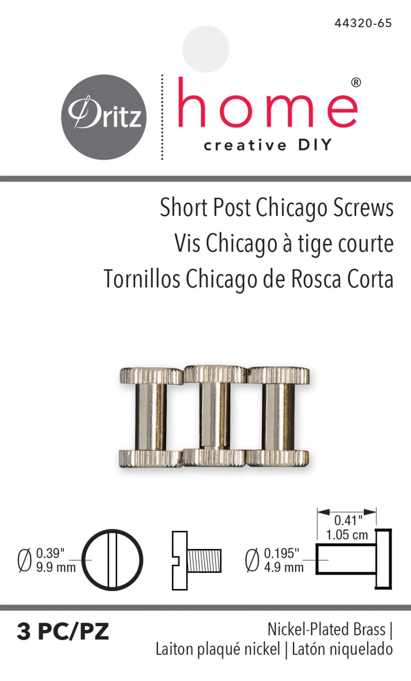 Short Post Chicago Screws, 3 pc - Image 6
