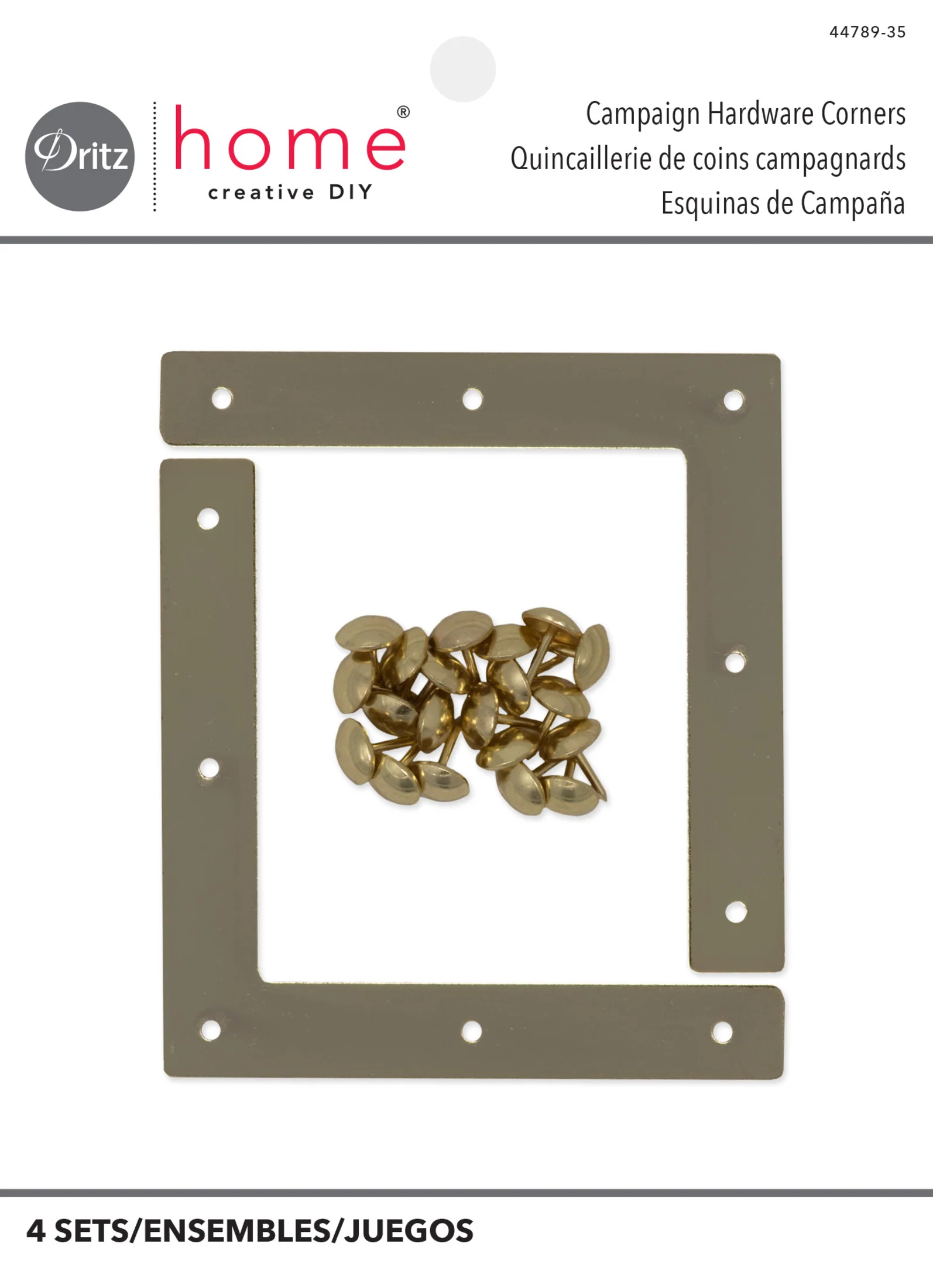 Smooth Campaign Hardware Corners, Large, 4 pc