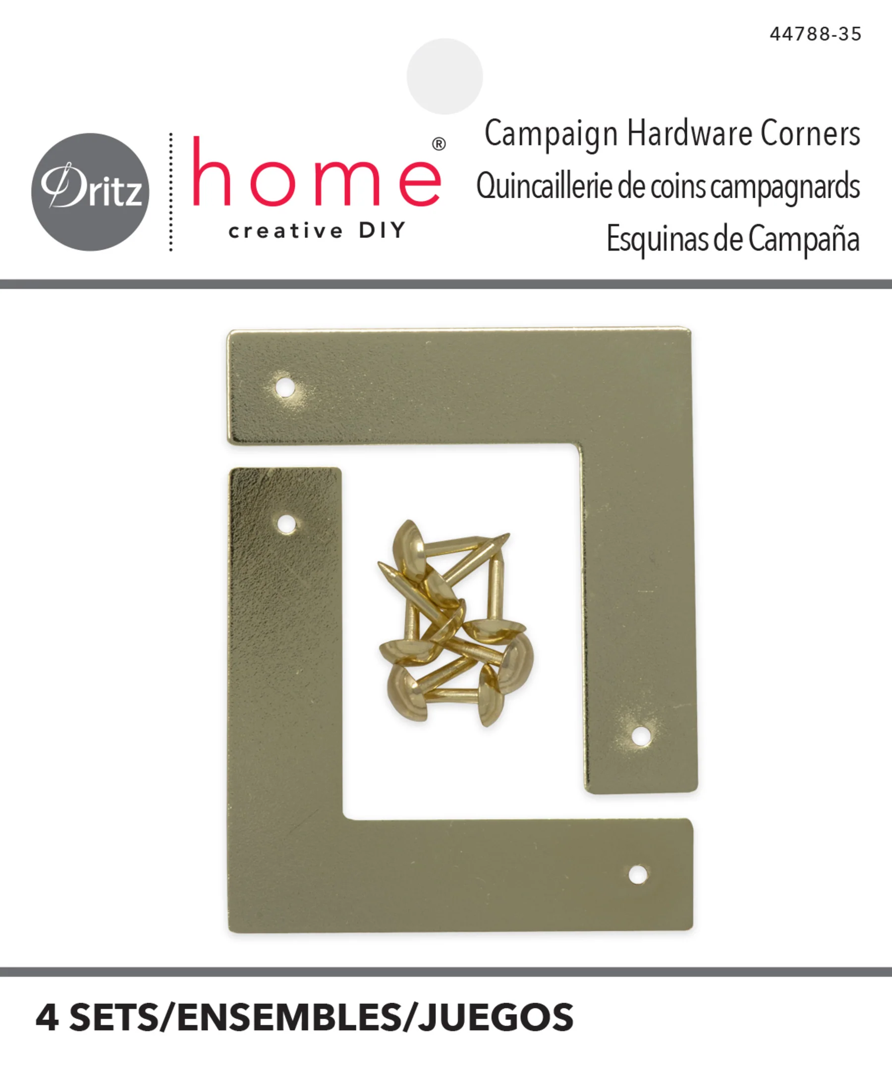 Smooth Campaign Hardware Corners, Small, 4 pc