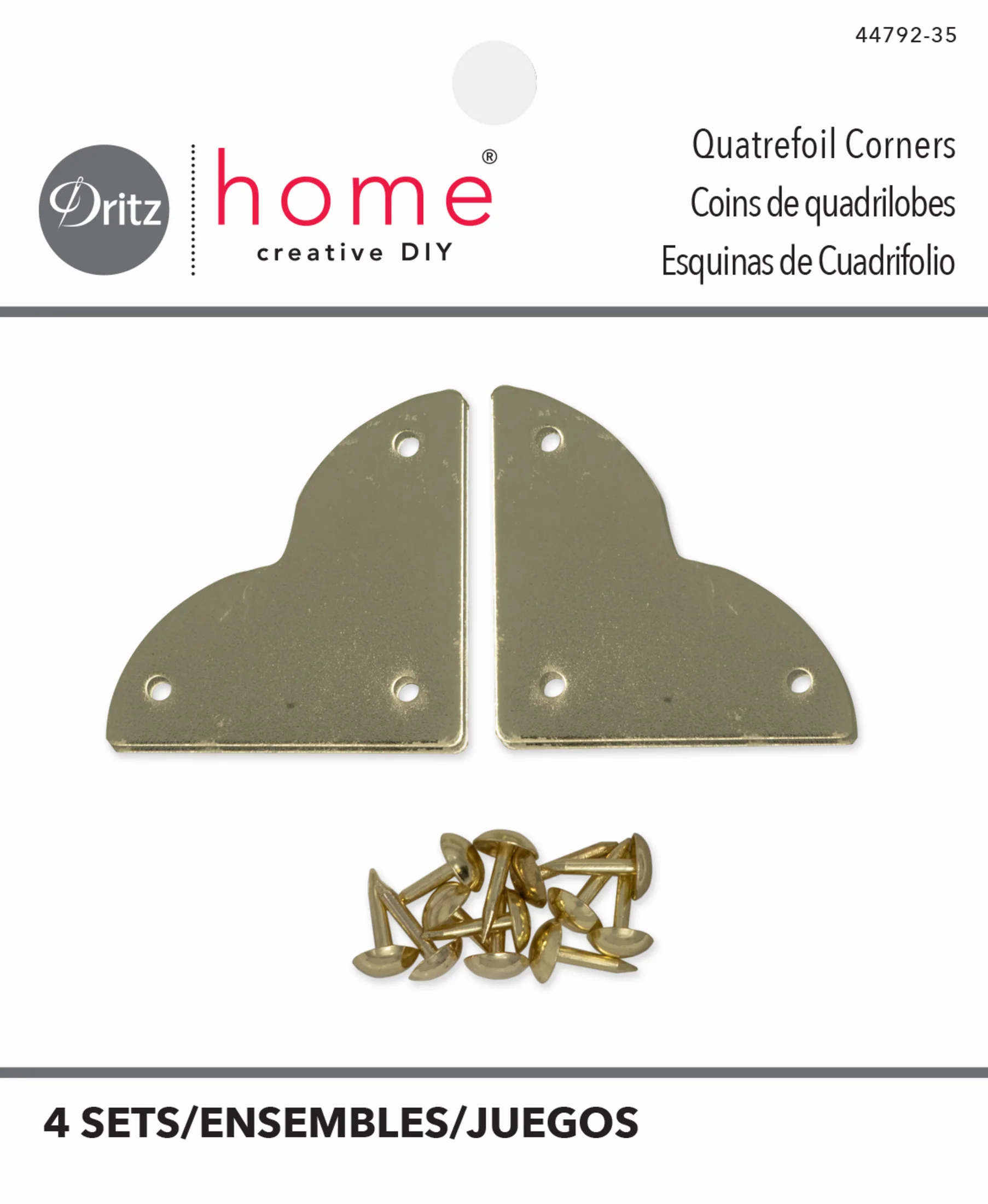 Smooth Quatrefoil Corners, Small, 4 pc