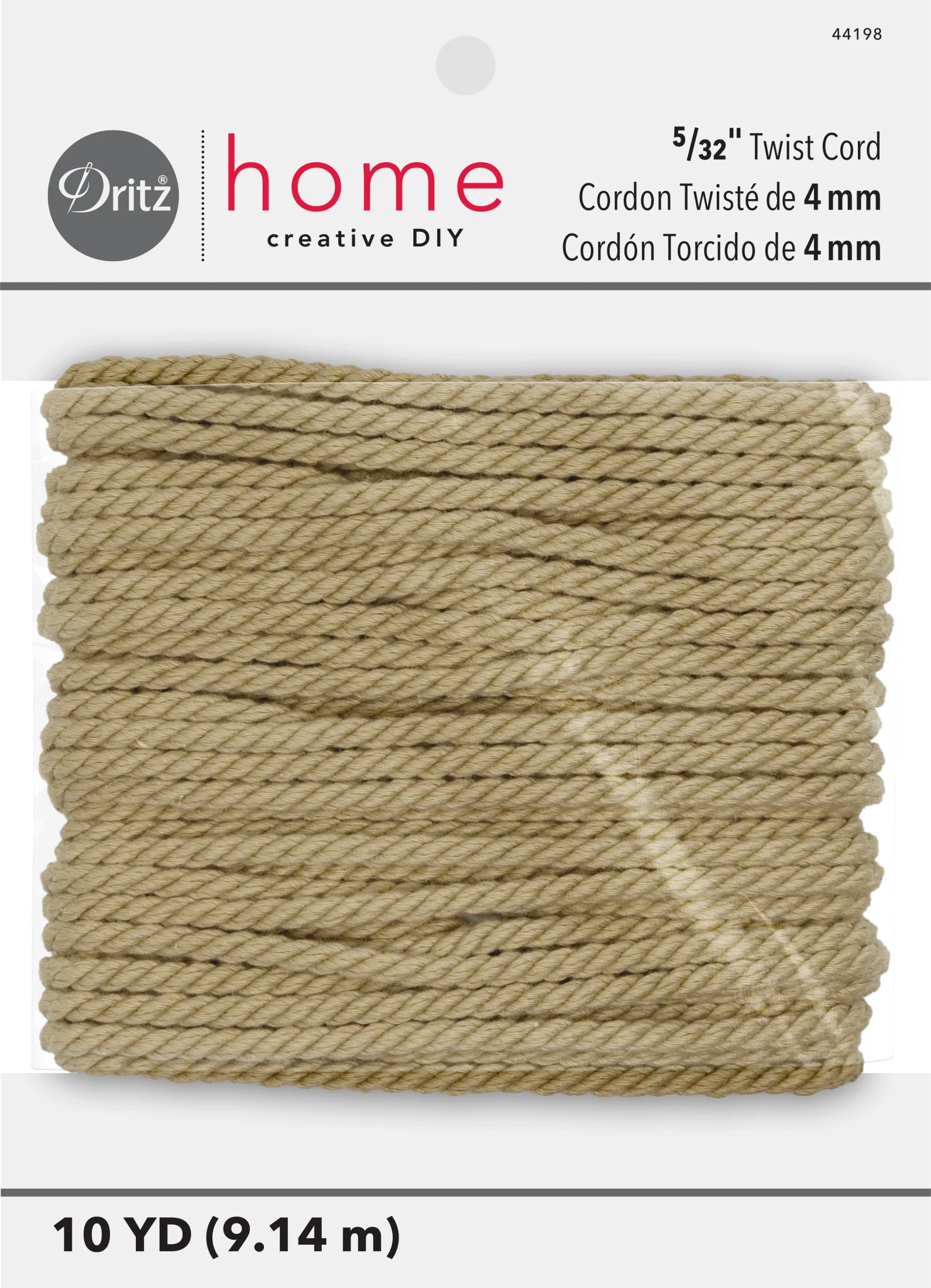Twist Cord, Natural, 10 yd