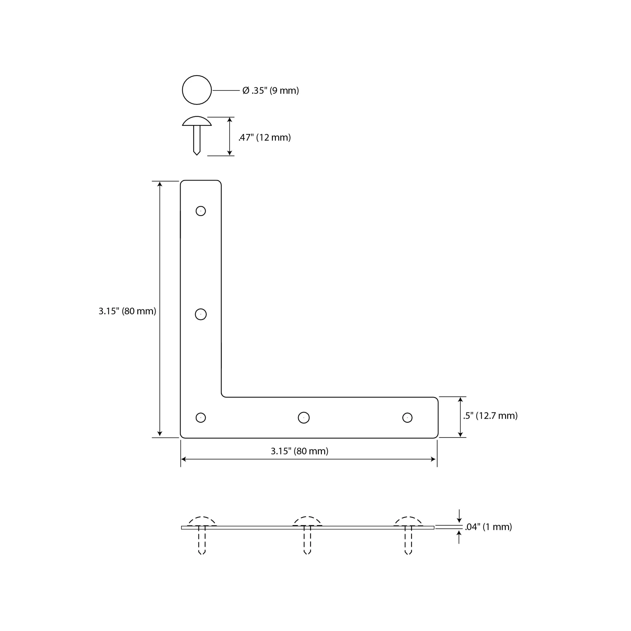 Smooth Campaign Hardware Corners, Large, 4 pc - Image 17