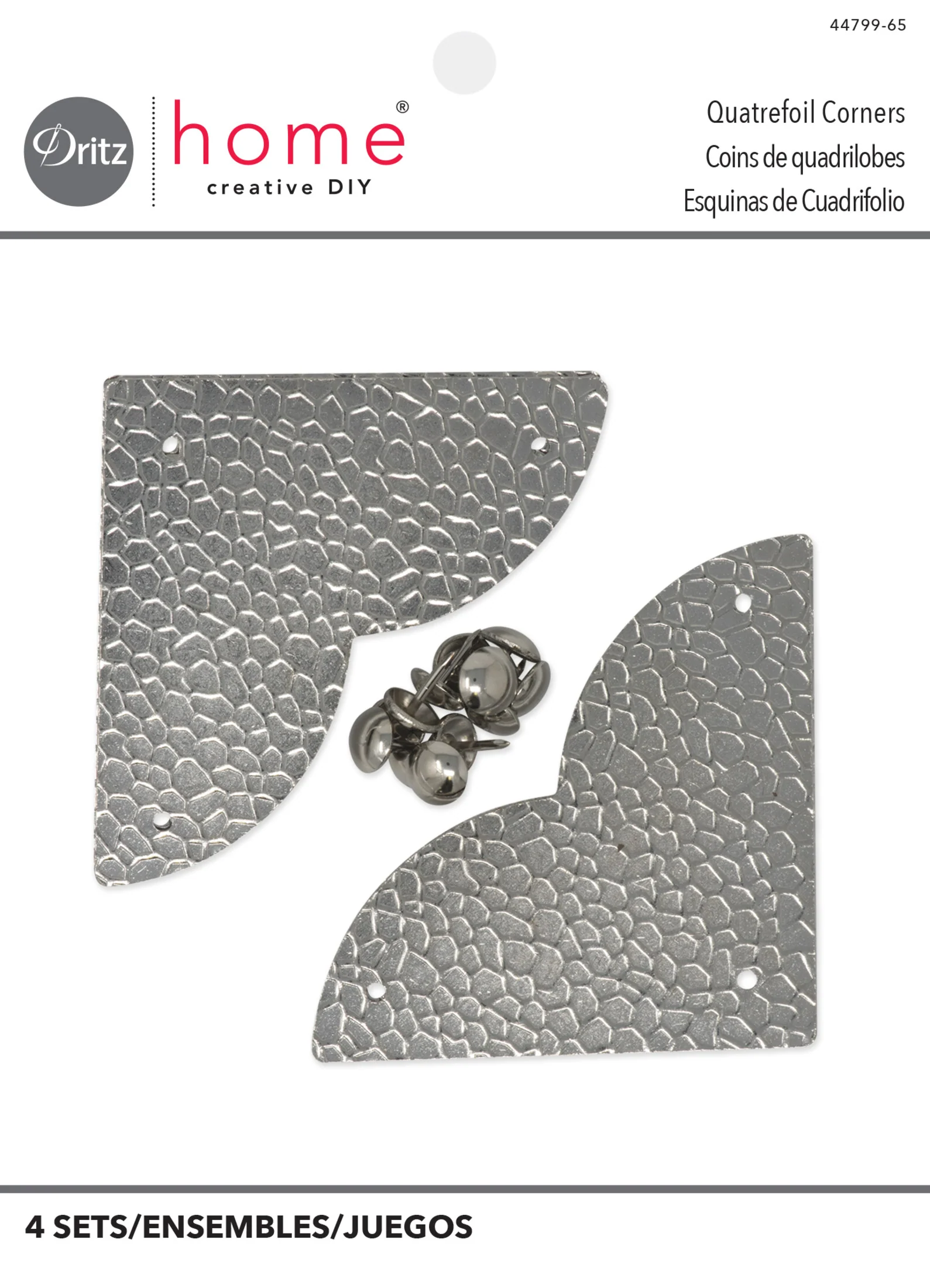 Textured Quatrefoil Corners, Large, 4pc - Image 7