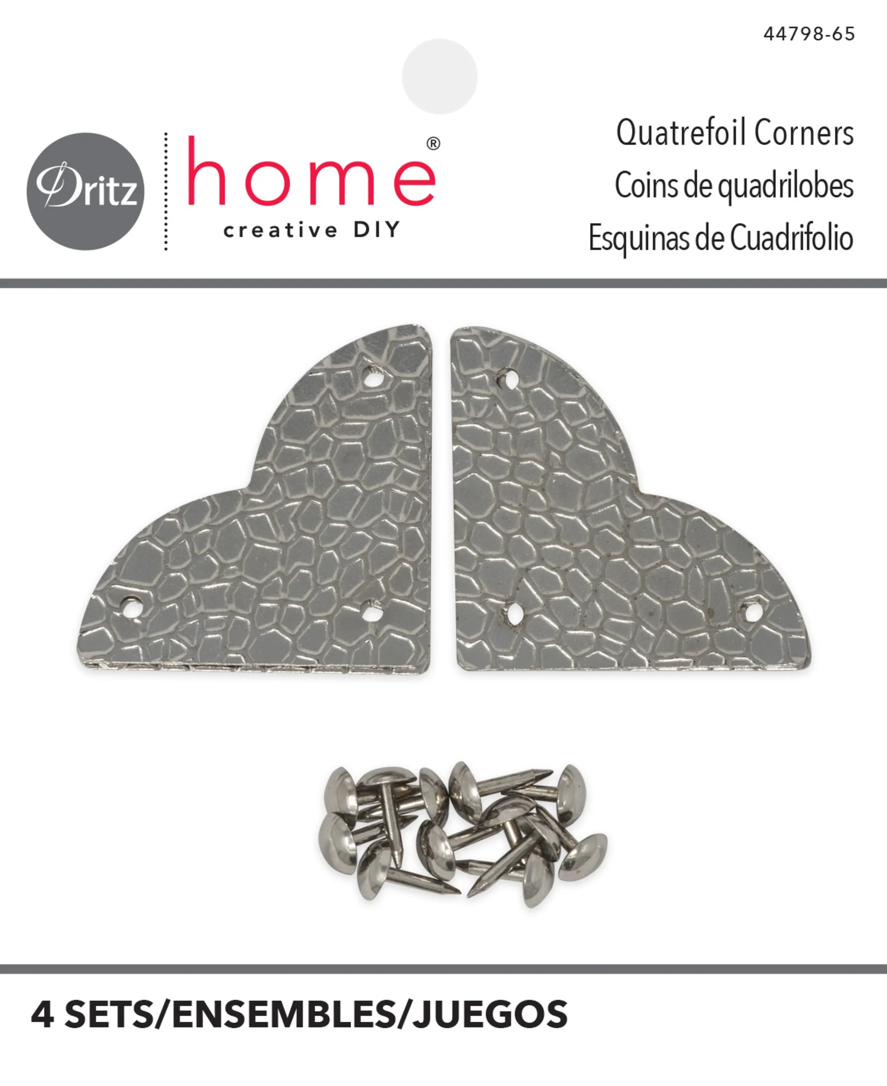 Textured Quatrefoil Corners, Small, 4pc - Image 5