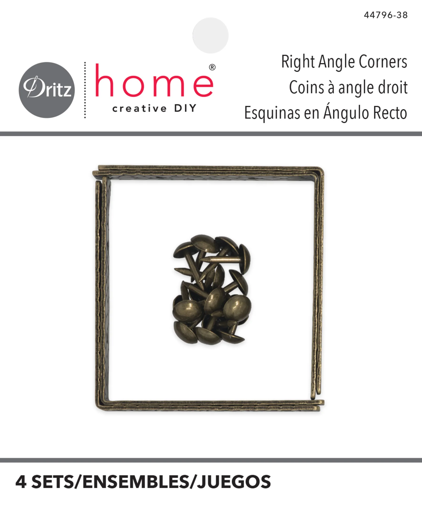 Textured Right Angle Corners, Small, 4 pc