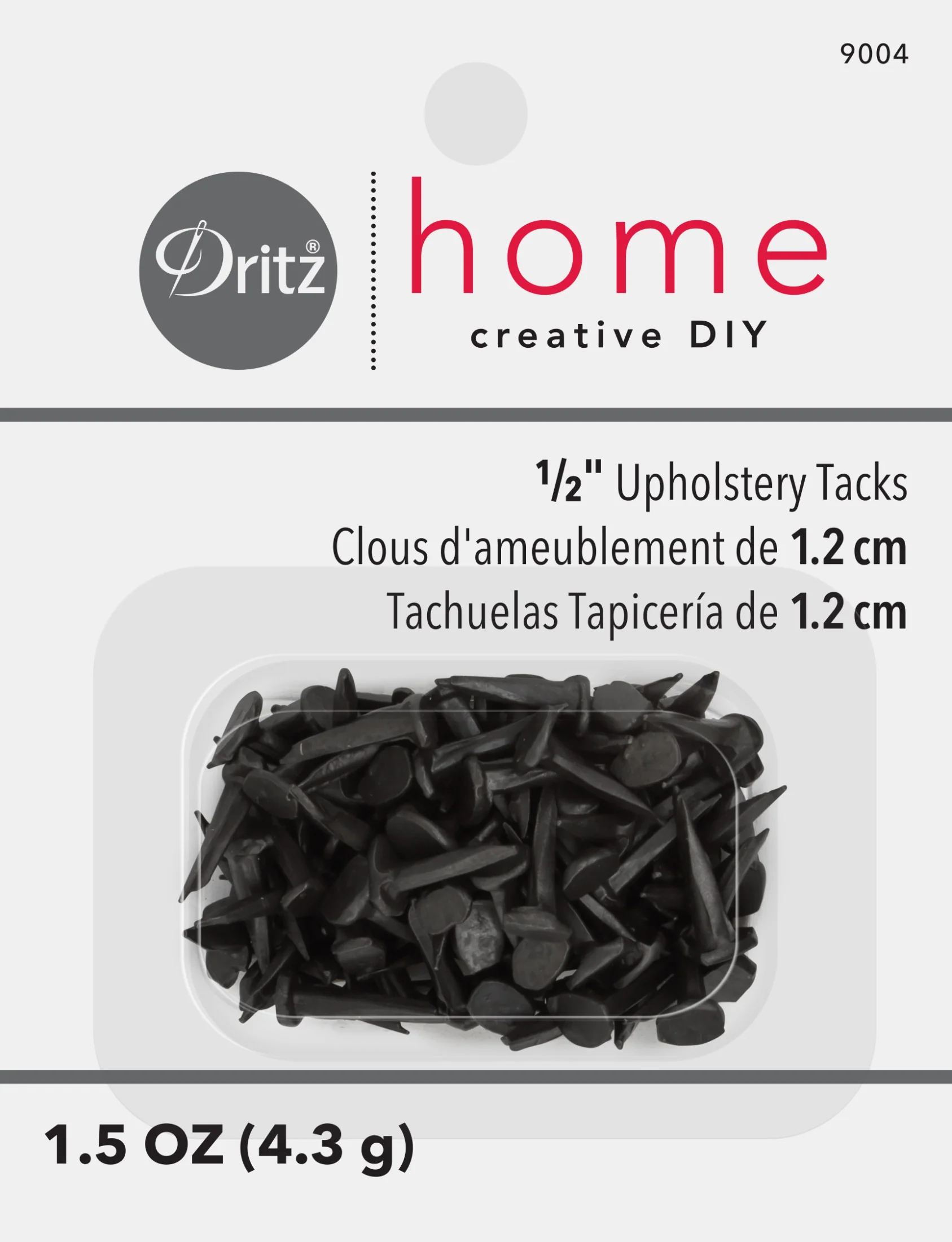 Upholstery Tacks, Black, 1.5 oz.