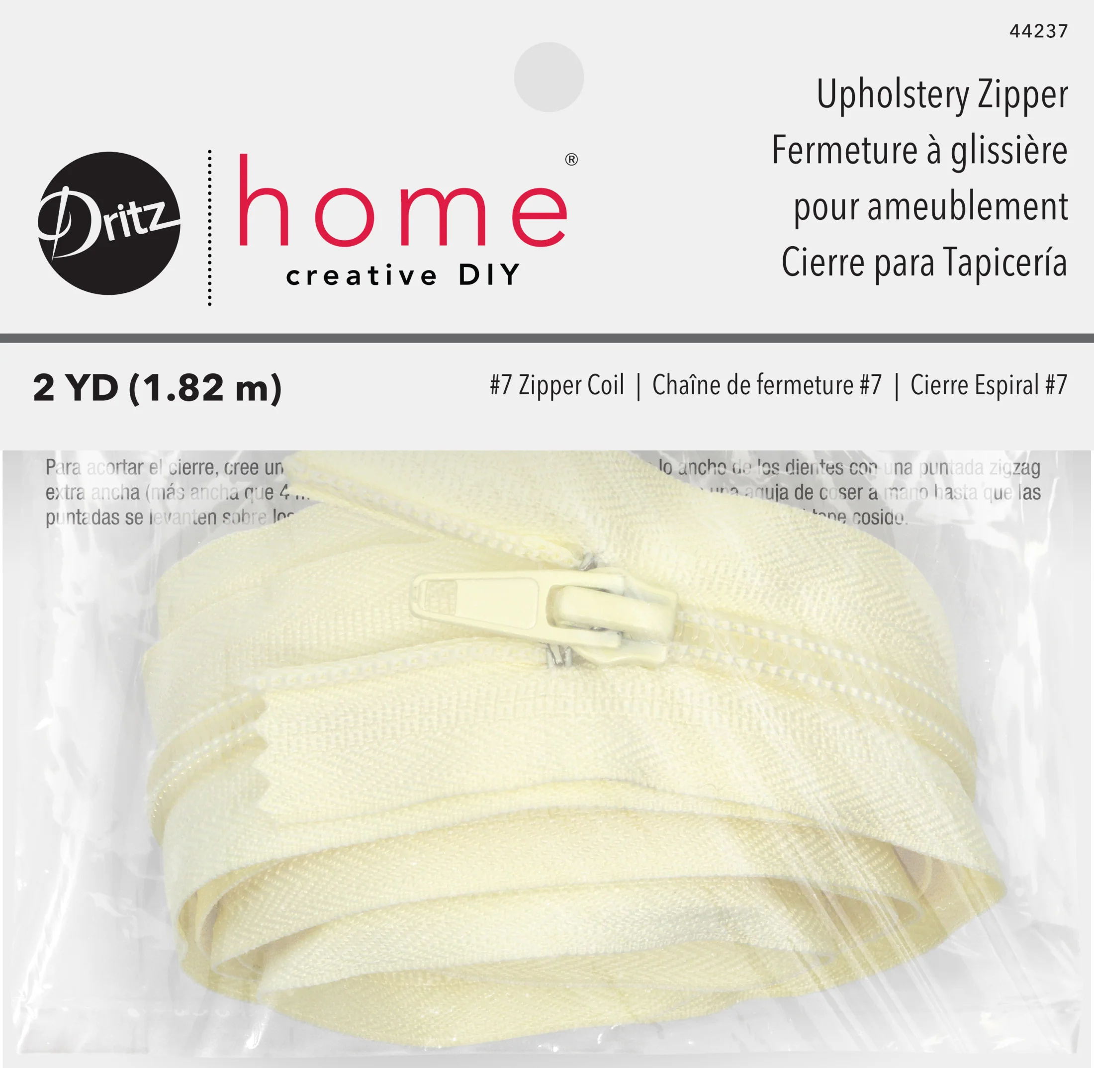 Upholstery Zipper, Cream - Image 13