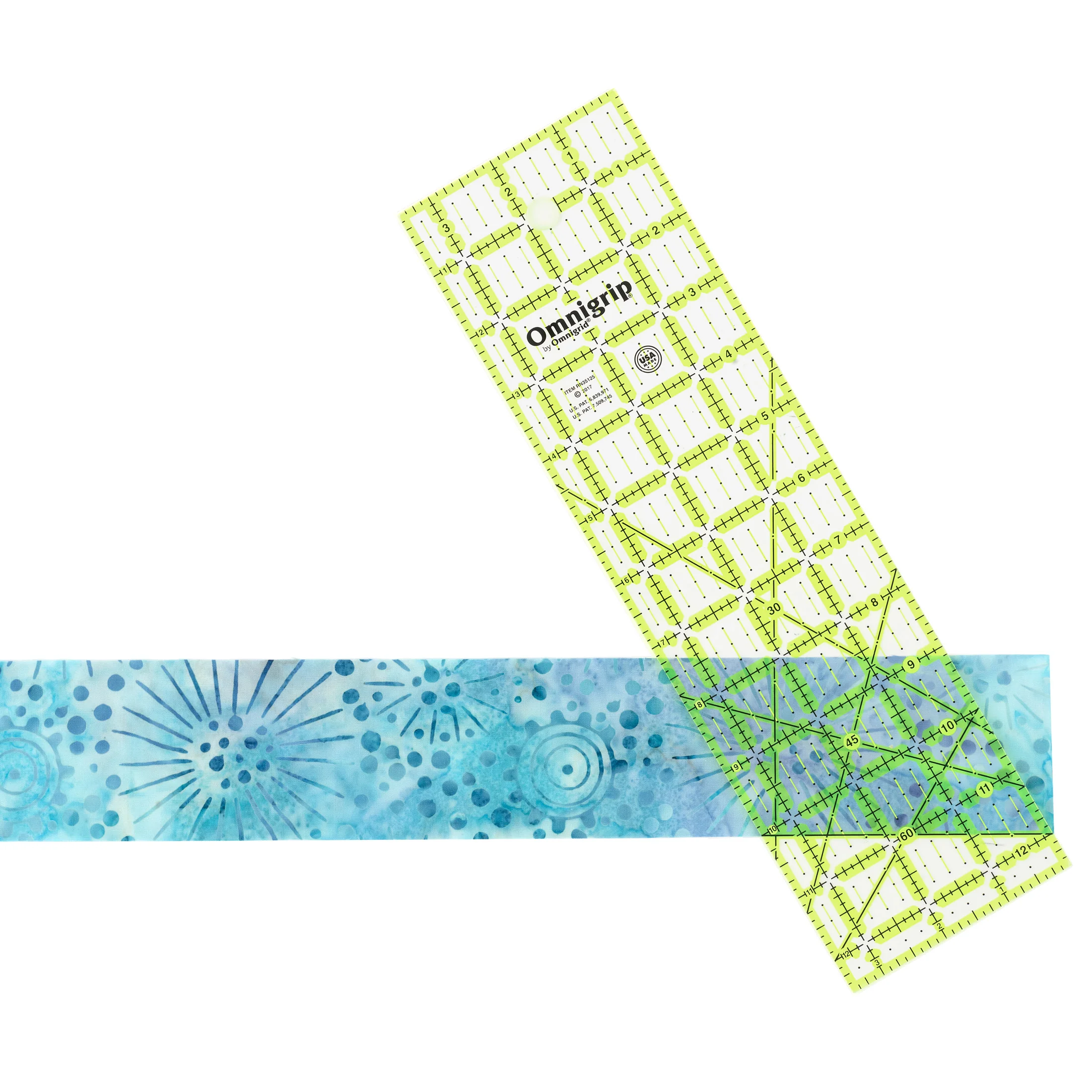 Omnigrip Non-Slip Rectangle Ruler, Neon - Image 11