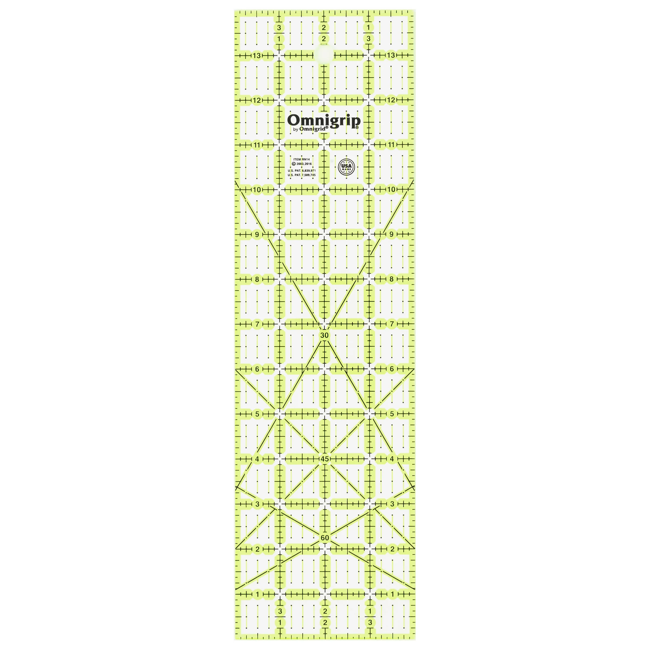 Omnigrip Non-Slip Rectangle Ruler, Neon - Image 13