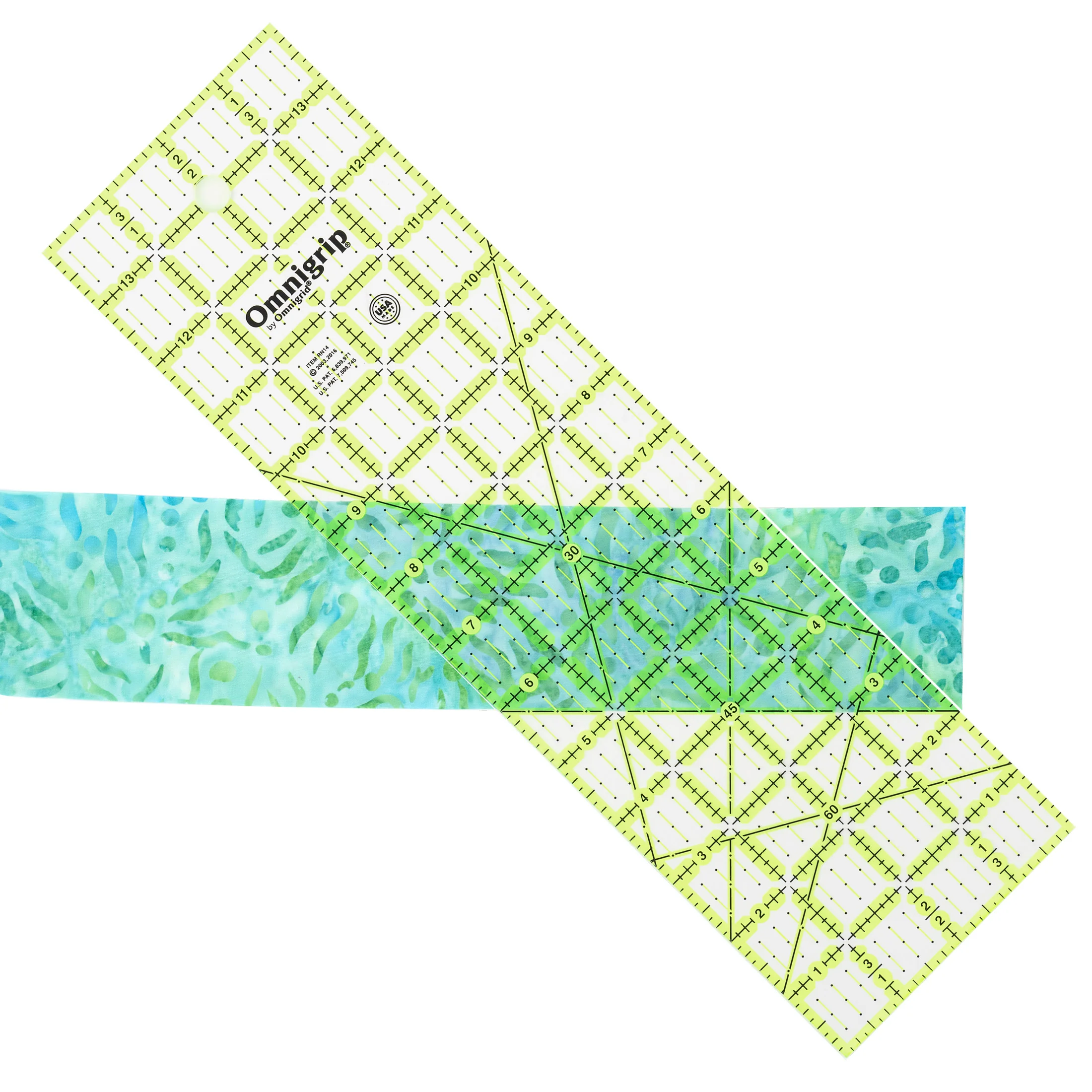 Omnigrip Non-Slip Rectangle Ruler, Neon - Image 14