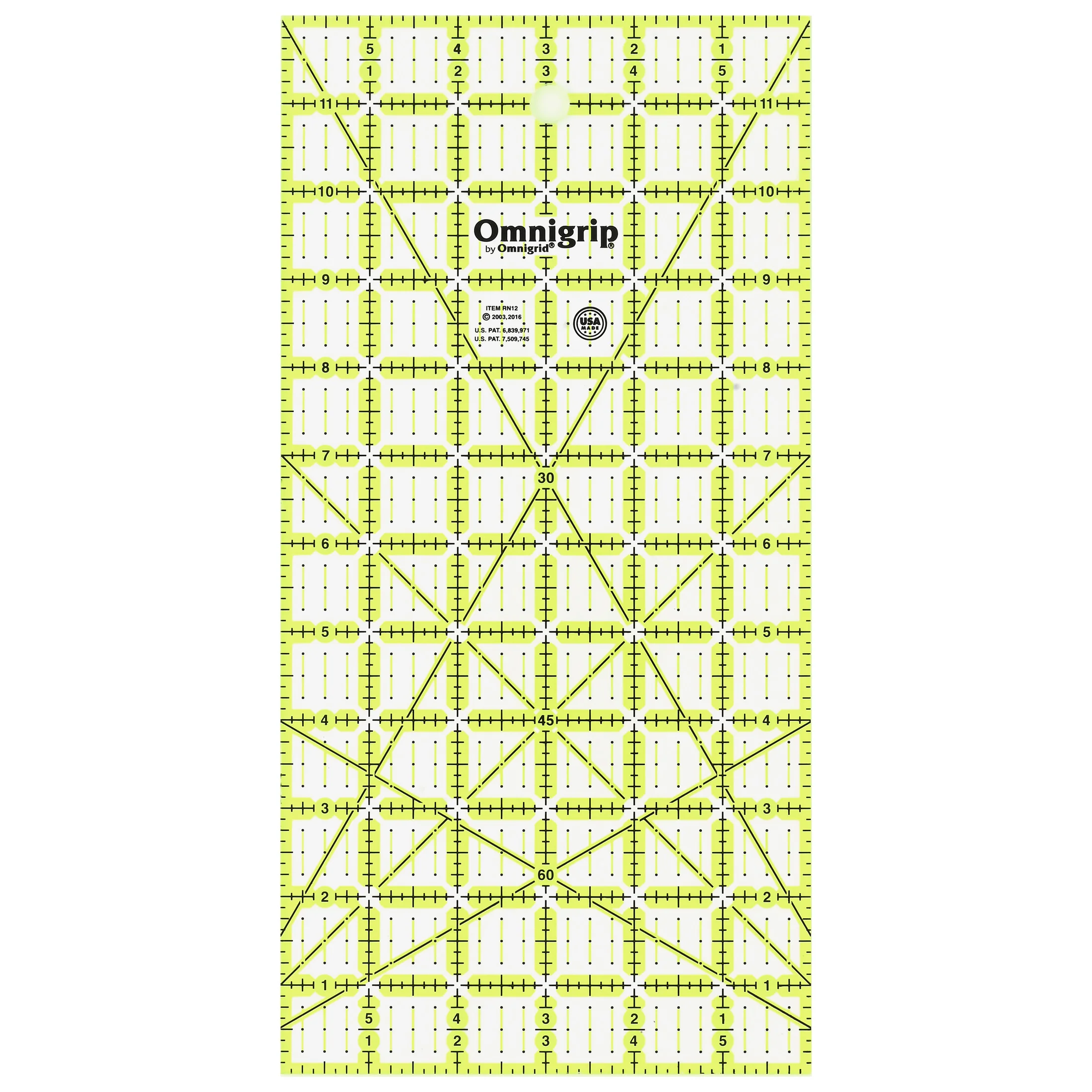 Omnigrip Non-Slip Rectangle Ruler, Neon - Image 17