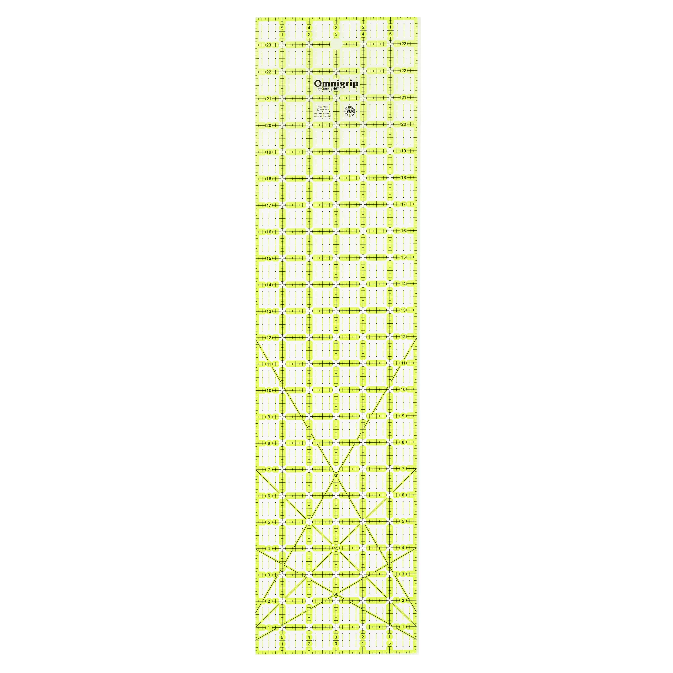 Omnigrip Non-Slip Rectangle Ruler, Neon - Image 19