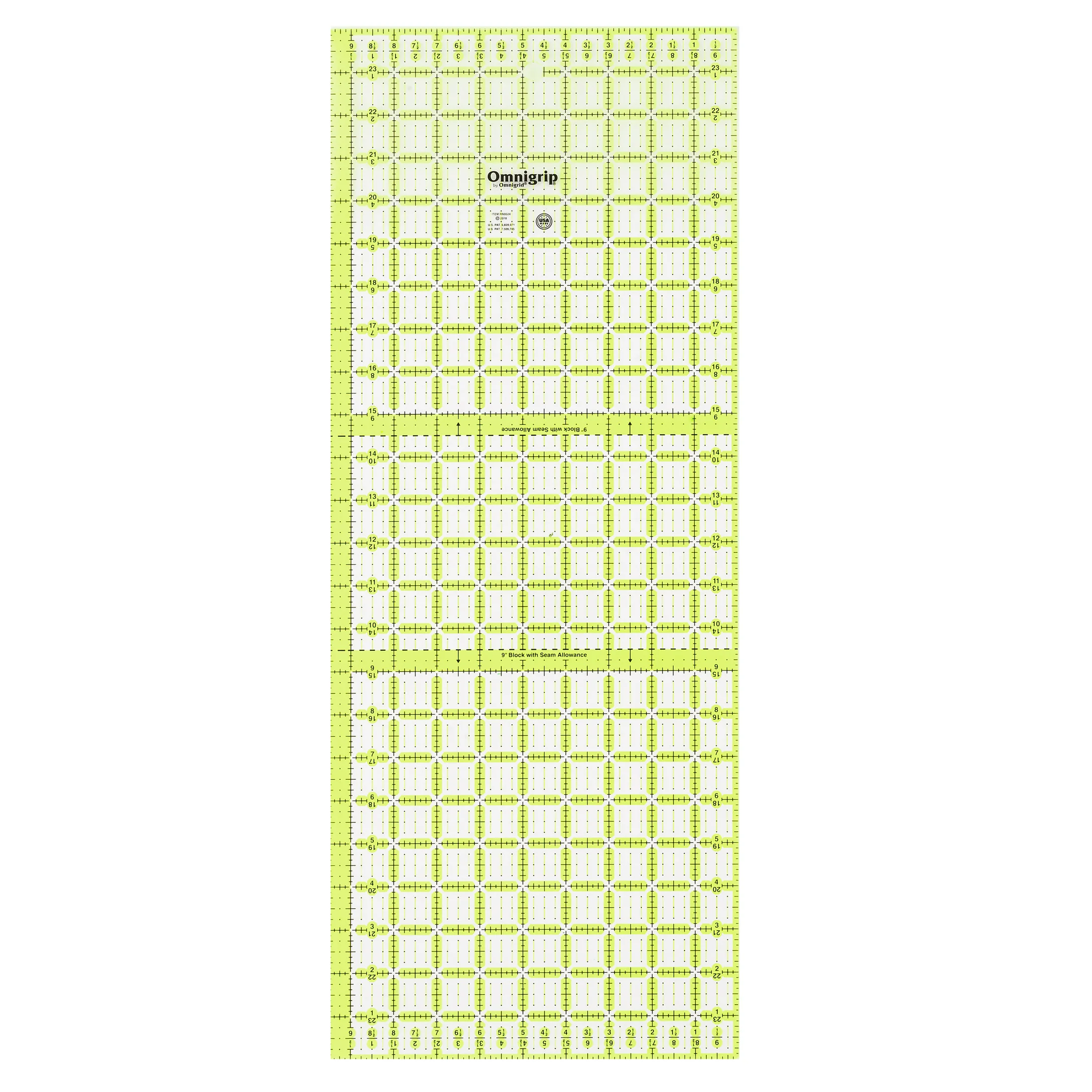 Omnigrip Non-Slip Rectangle Ruler, Neon - Image 24