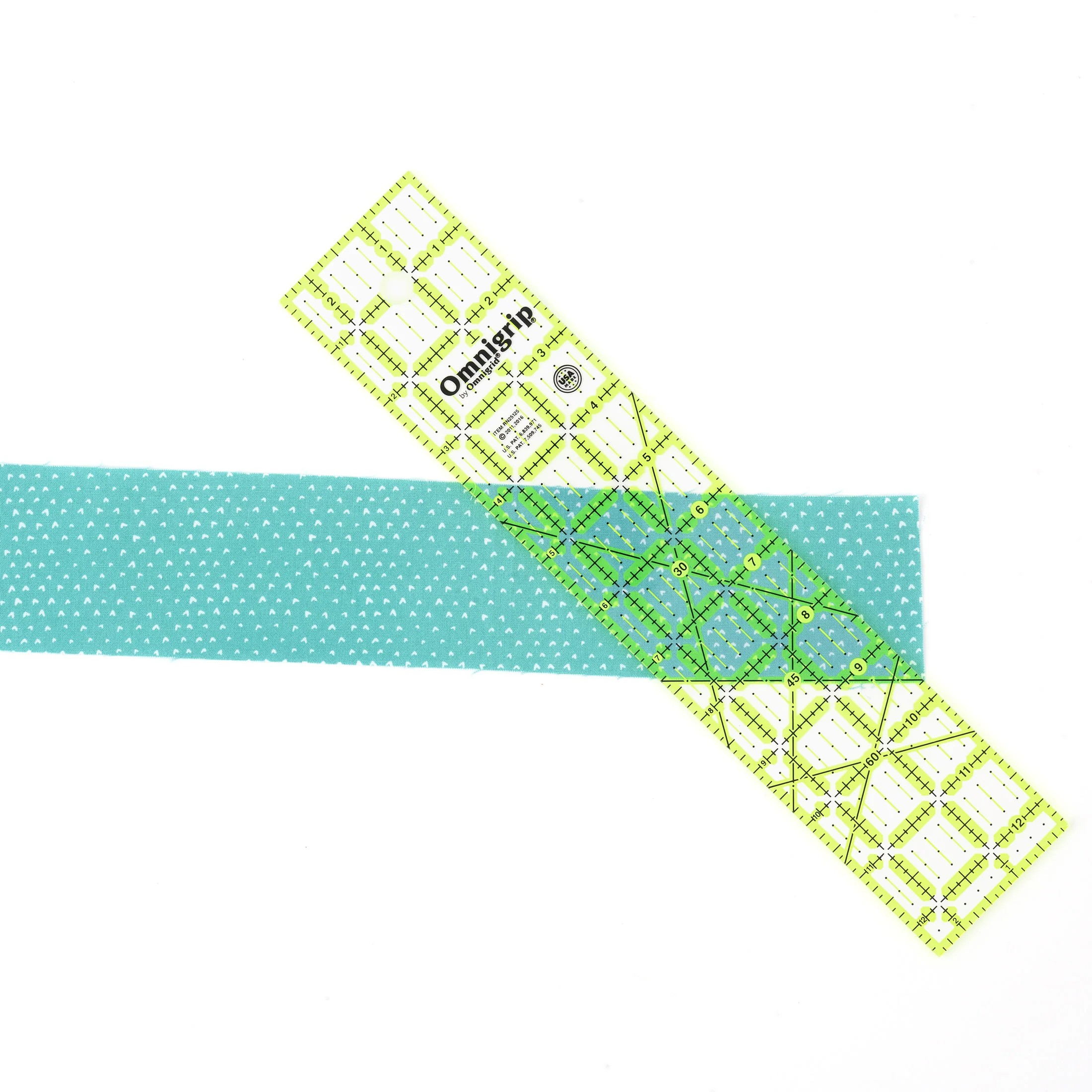 Omnigrip Non-Slip Rectangle Ruler, Neon - Image 4