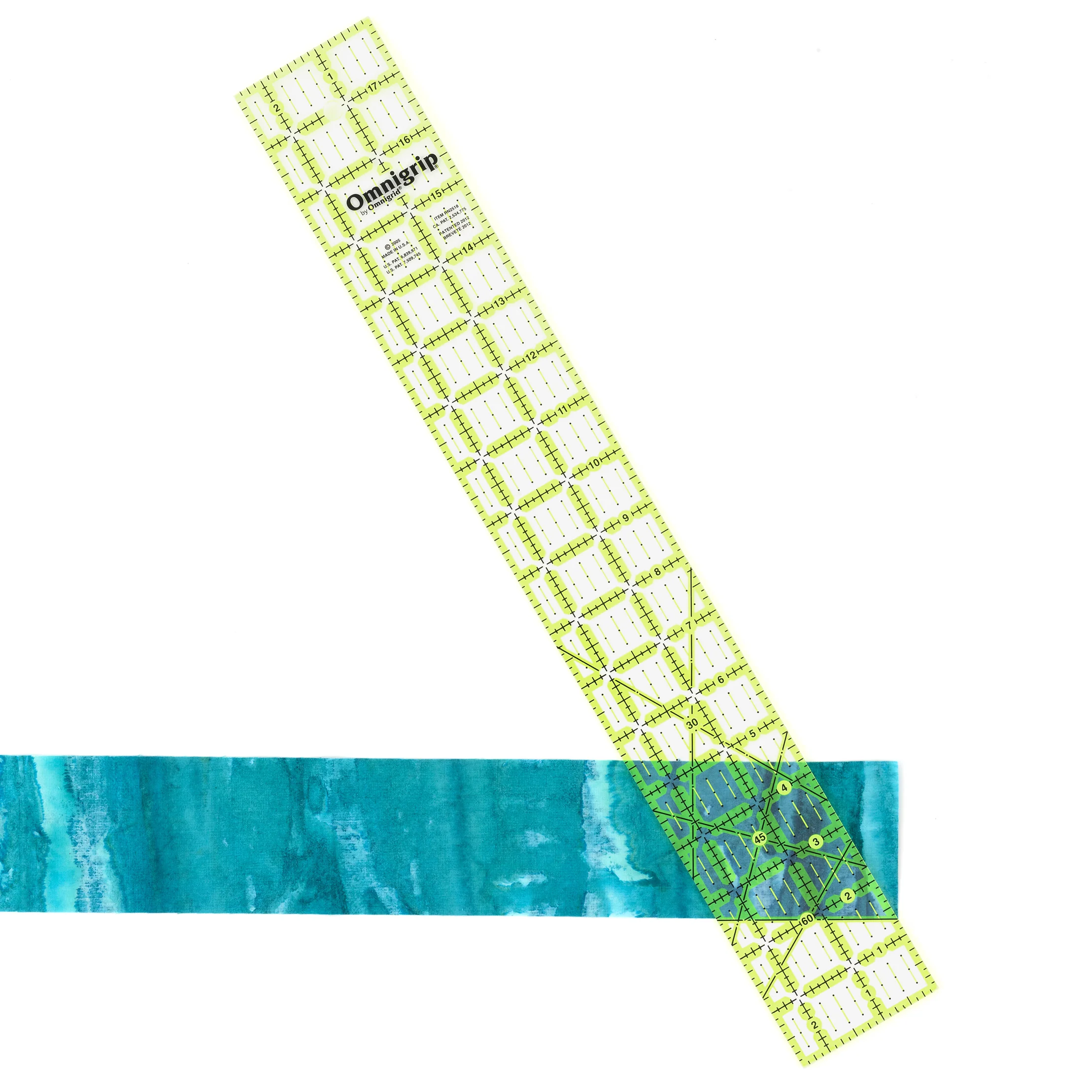 Omnigrip Non-Slip Rectangle Ruler, Neon - Image 6