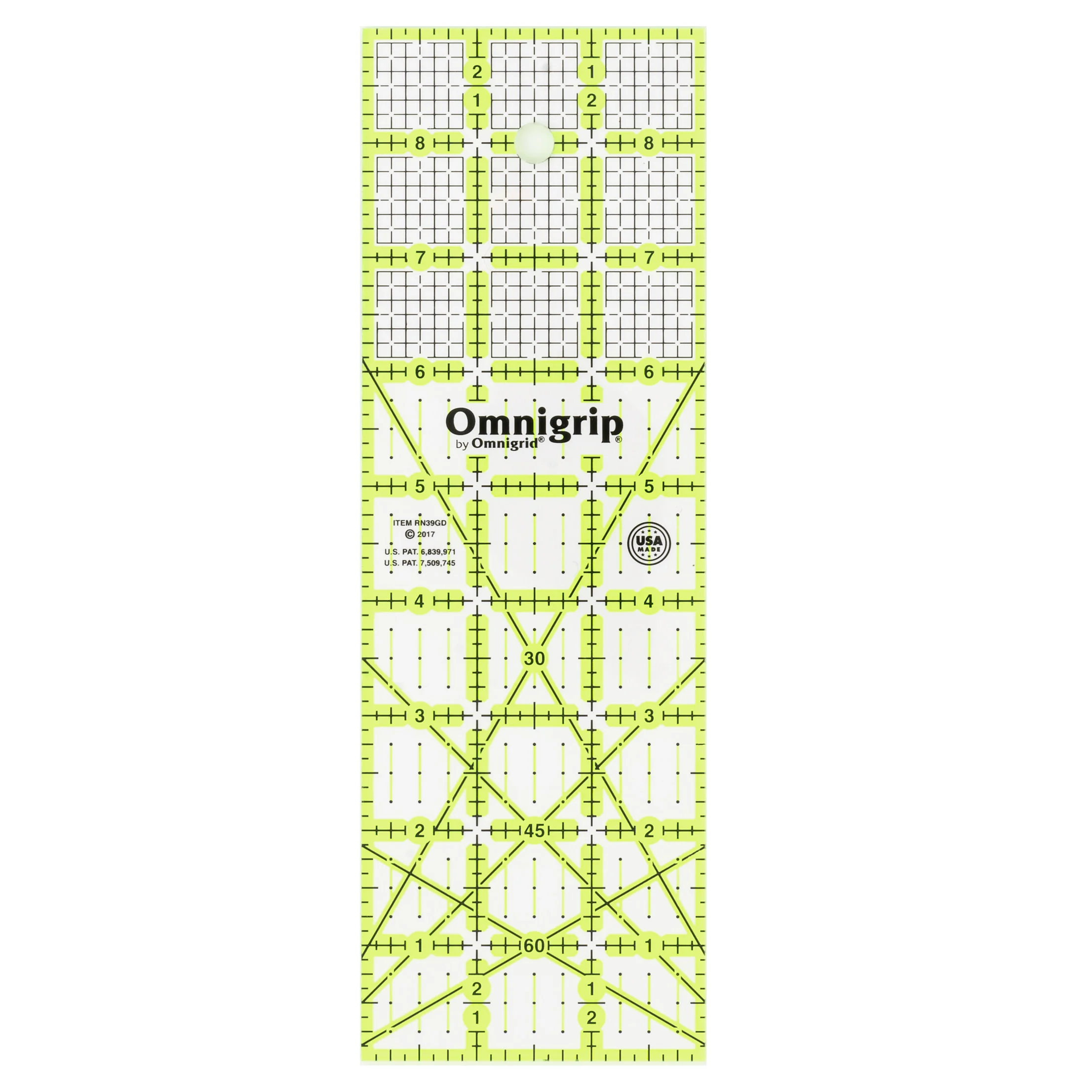 Omnigrip Non-Slip Rectangle Ruler, Neon - Image 7