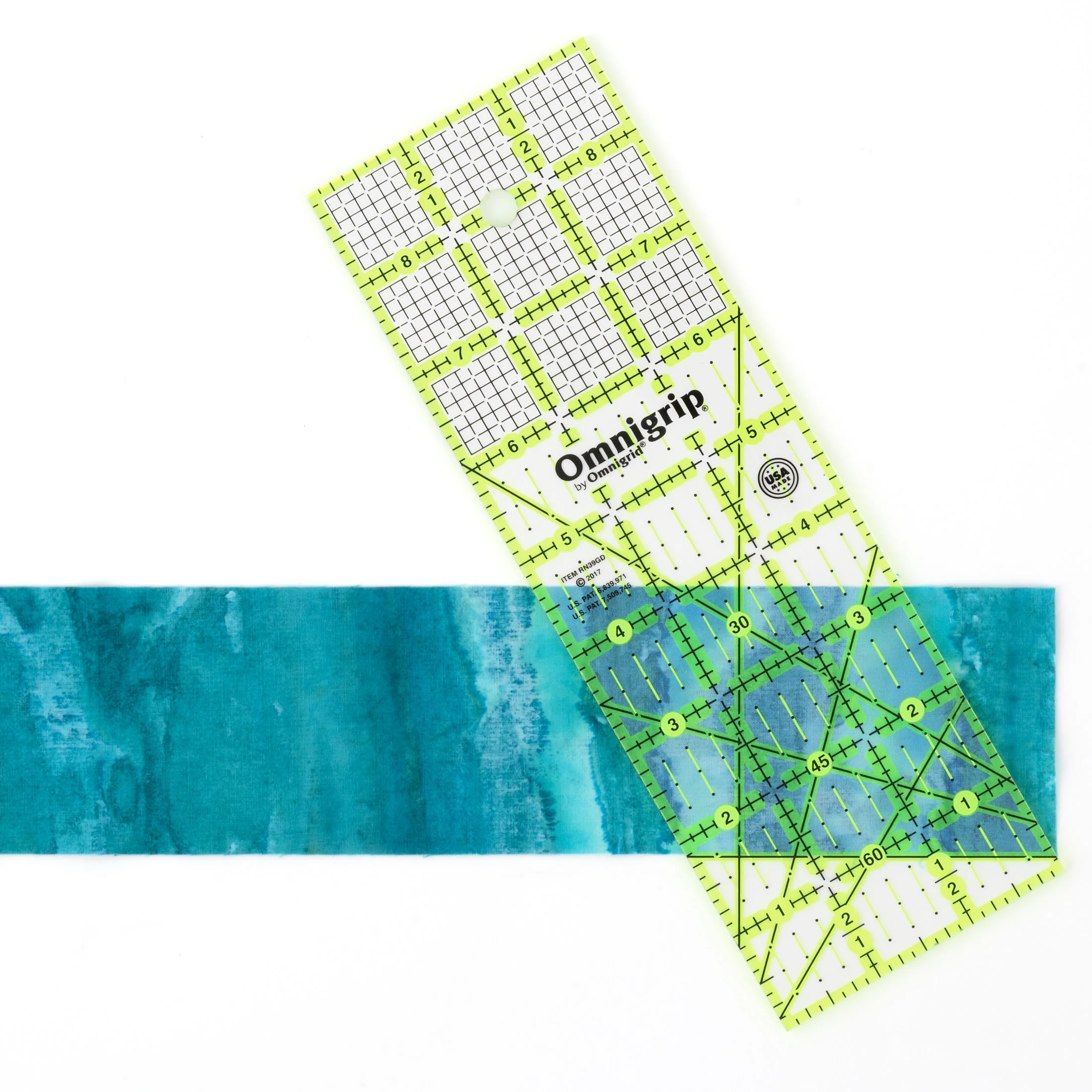 Omnigrip Non-Slip Rectangle Ruler, Neon - Image 8