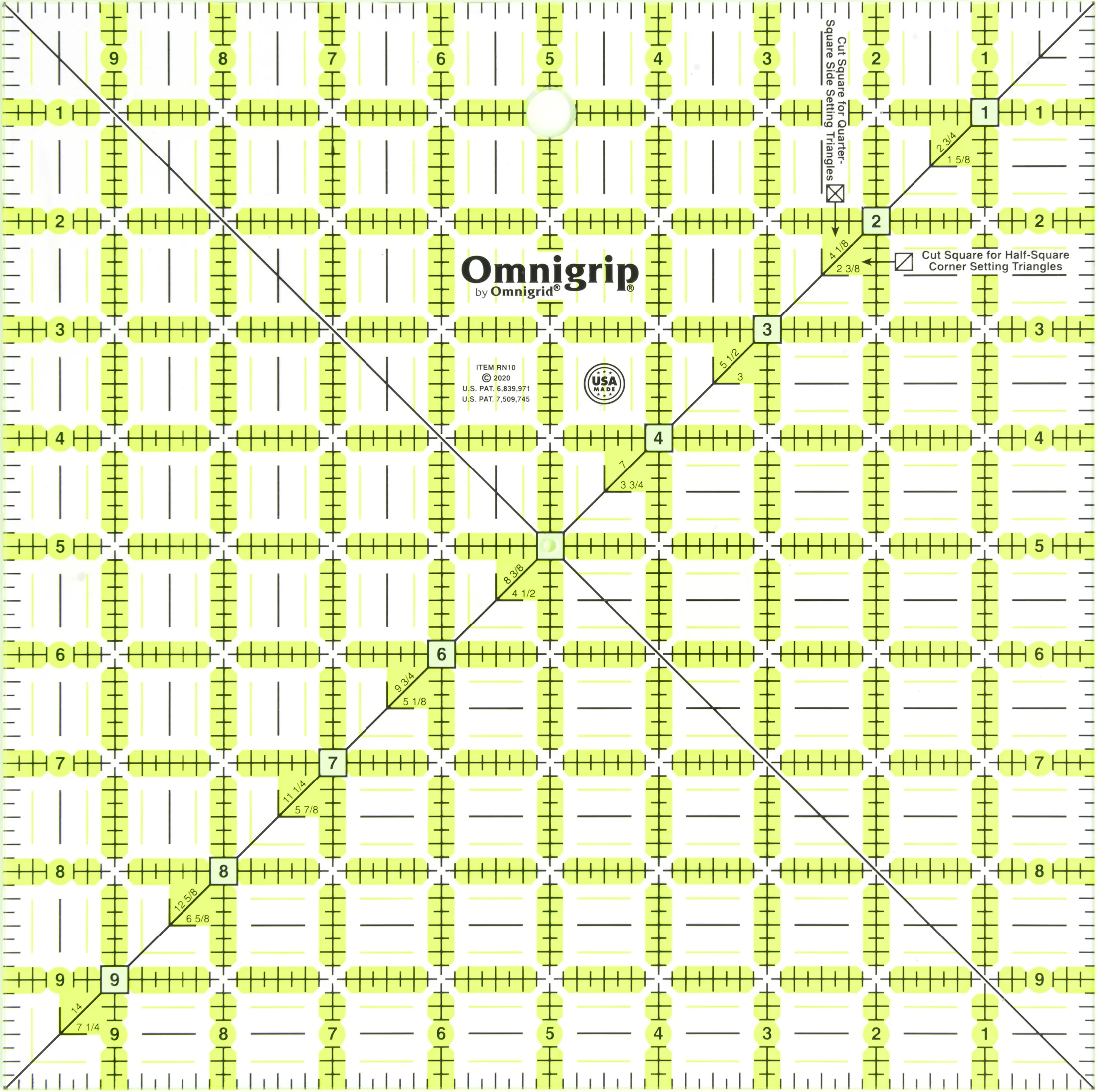 Omnigrip Non-Slip Square Ruler, Neon - Image 13