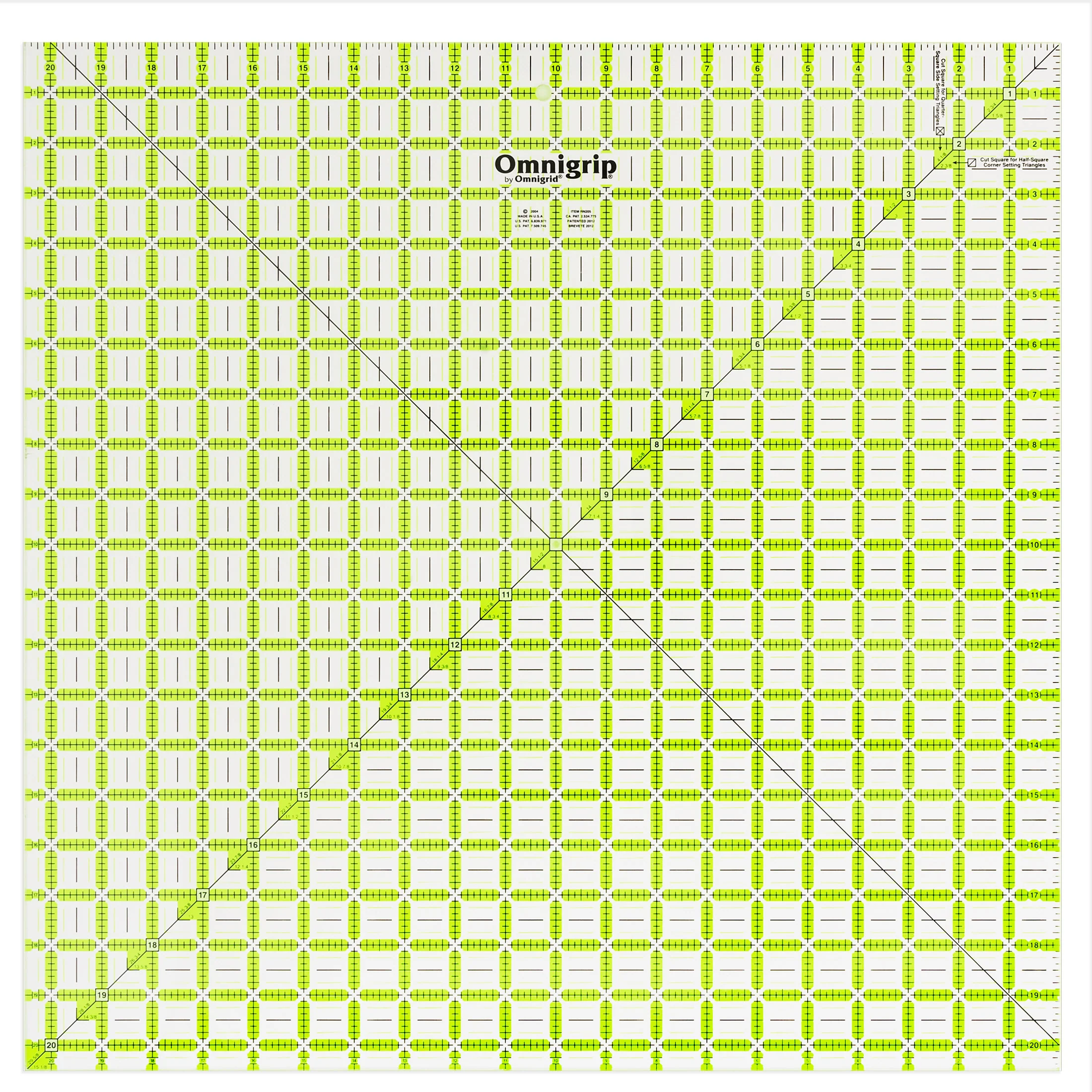 Omnigrip Non-Slip Square Ruler, Neon - Image 21