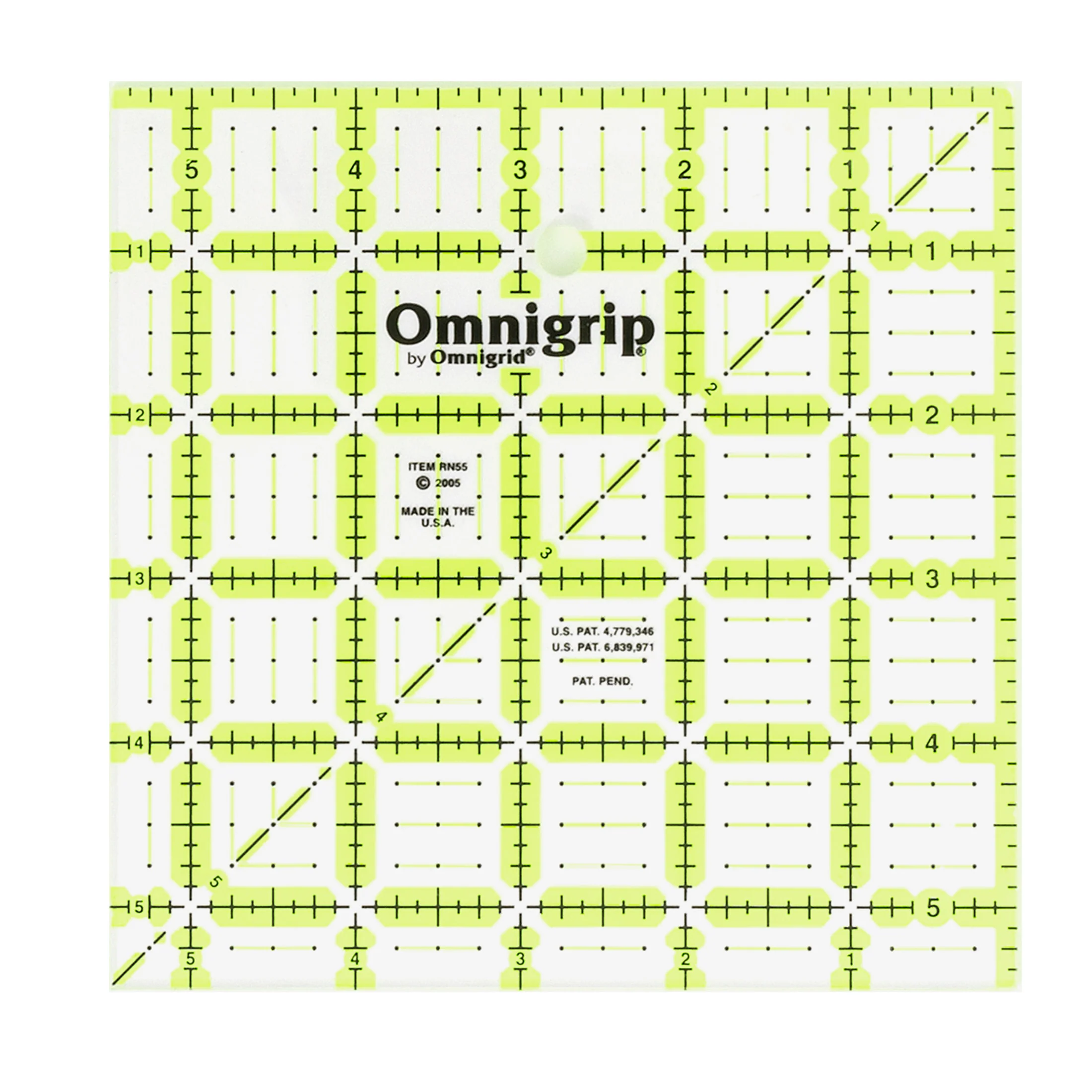 Omnigrip Non-Slip Square Ruler, Neon - Image 5