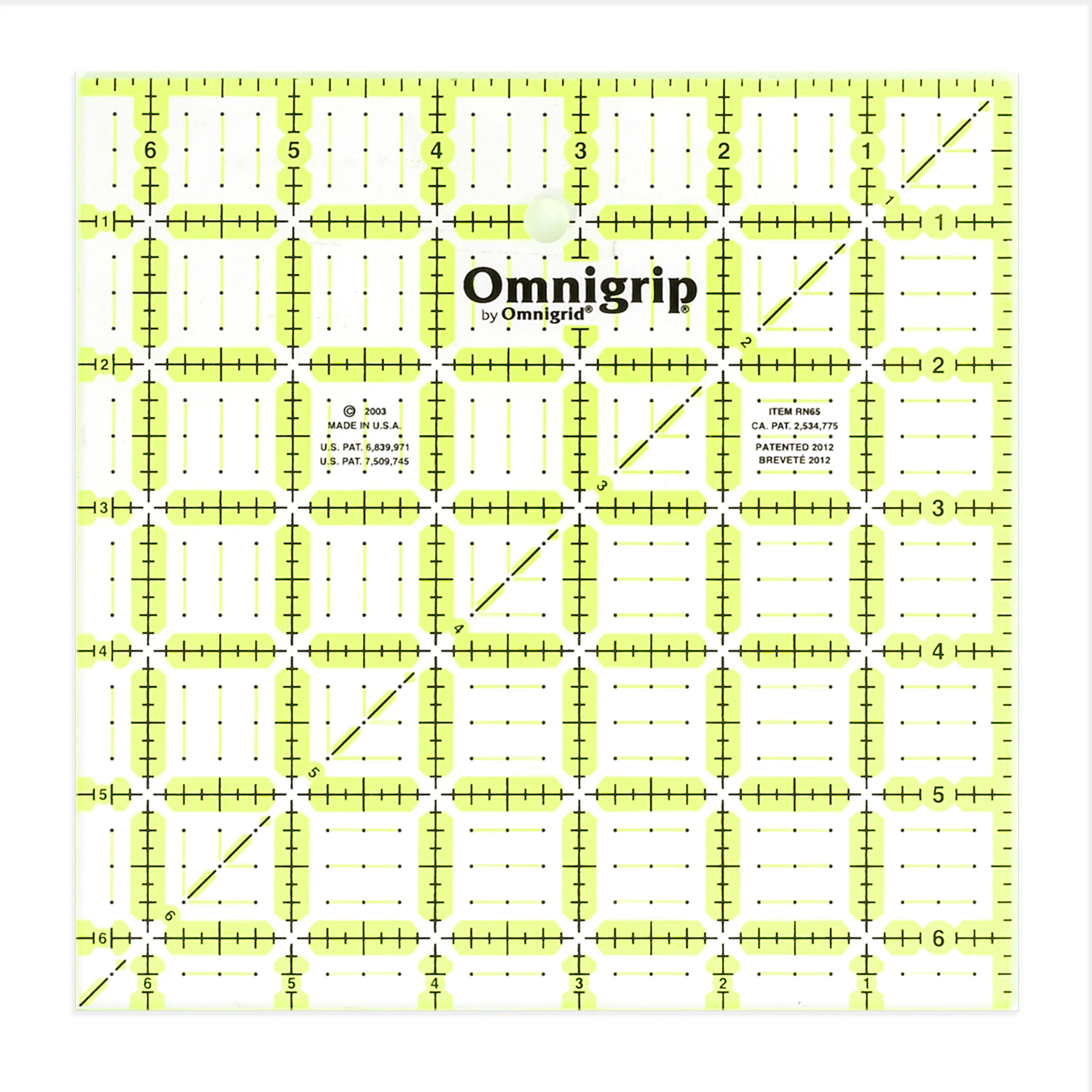 Omnigrip Non-Slip Square Ruler, Neon - Image 7