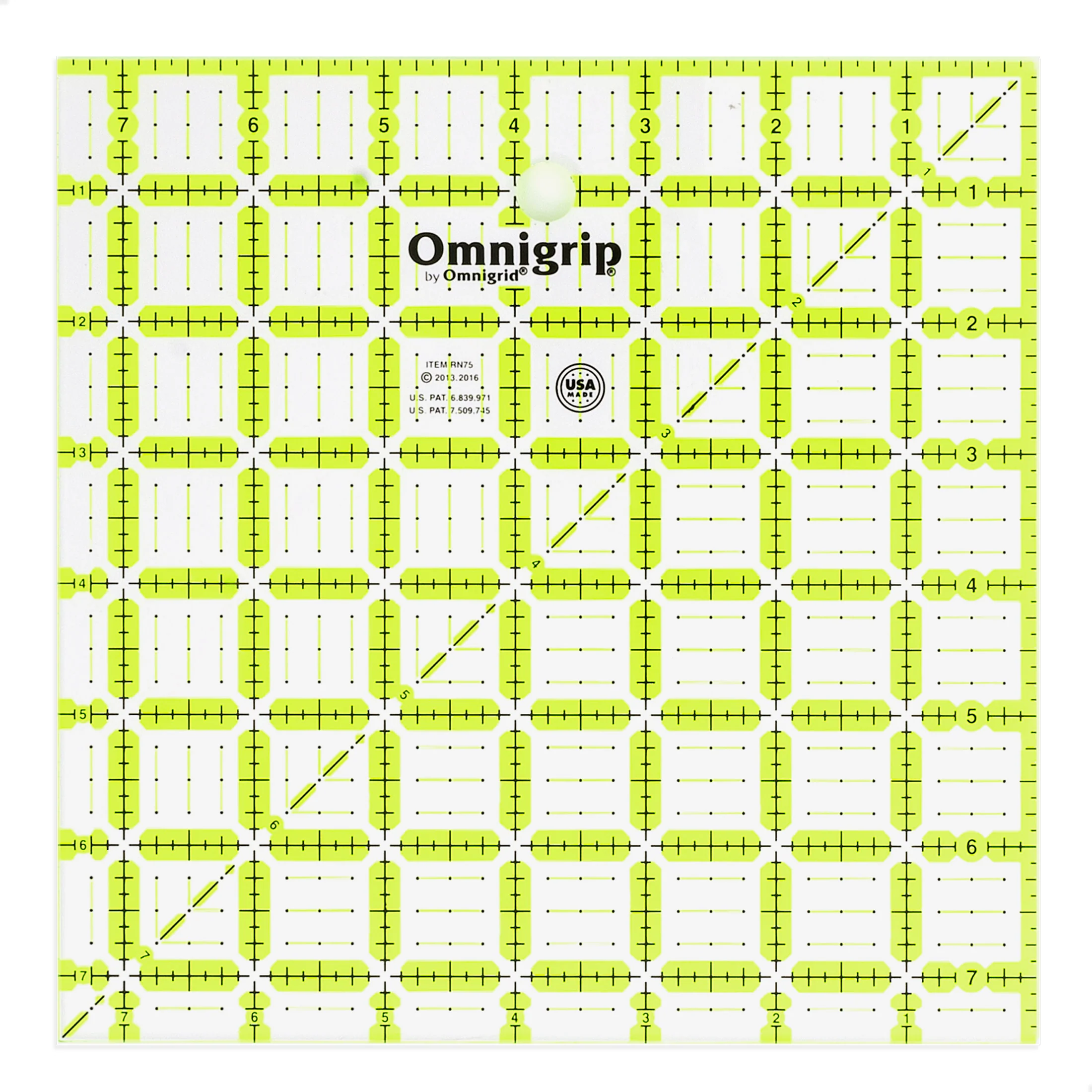 Omnigrip Non-Slip Square Ruler, Neon - Image 9