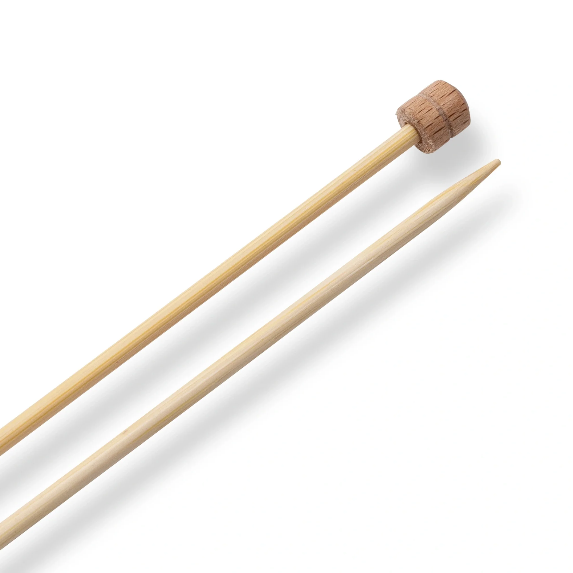 13" Single Point Knitting Needles, Bamboo - Image 6