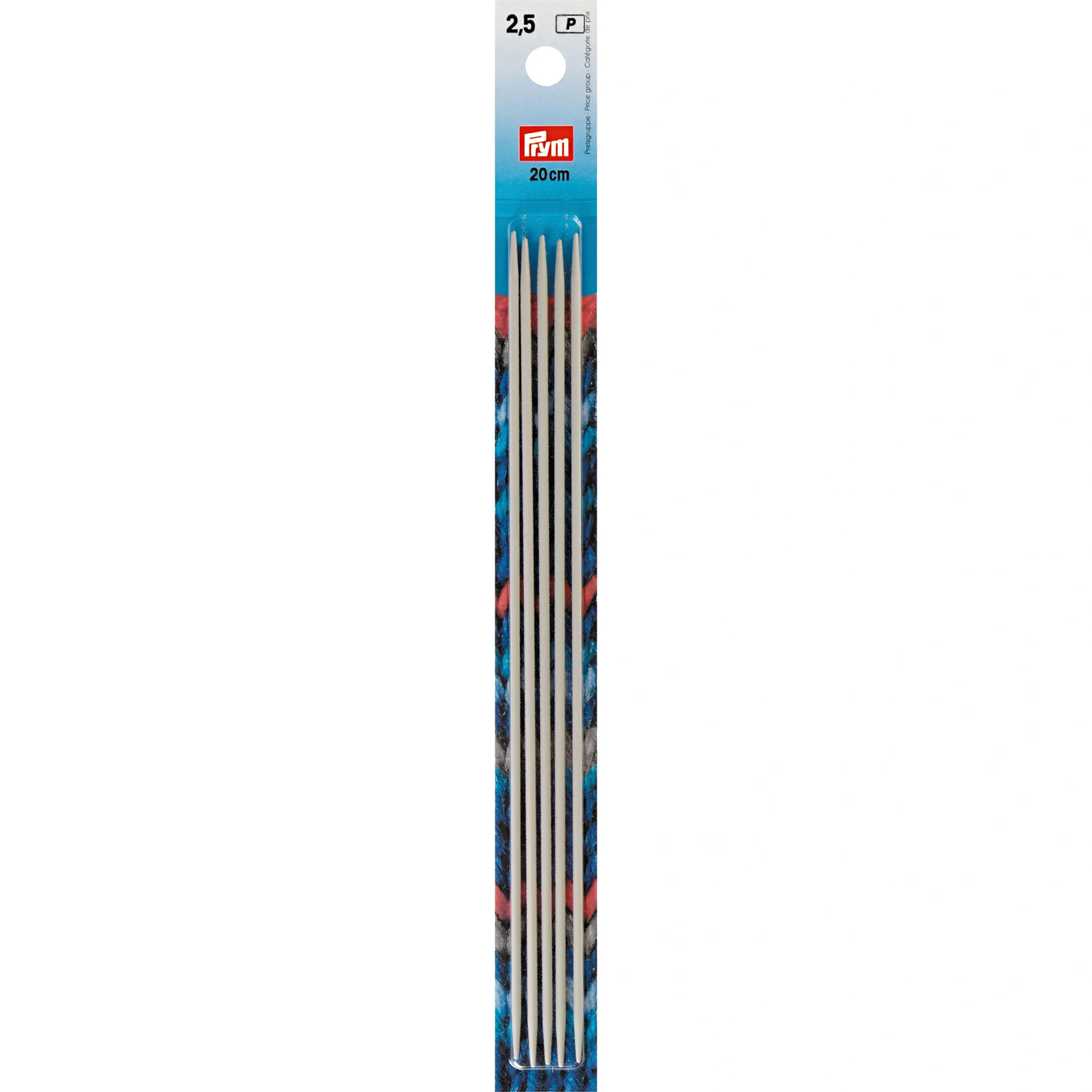 8" Double Point Knitting Needles, Aluminum - Image 2