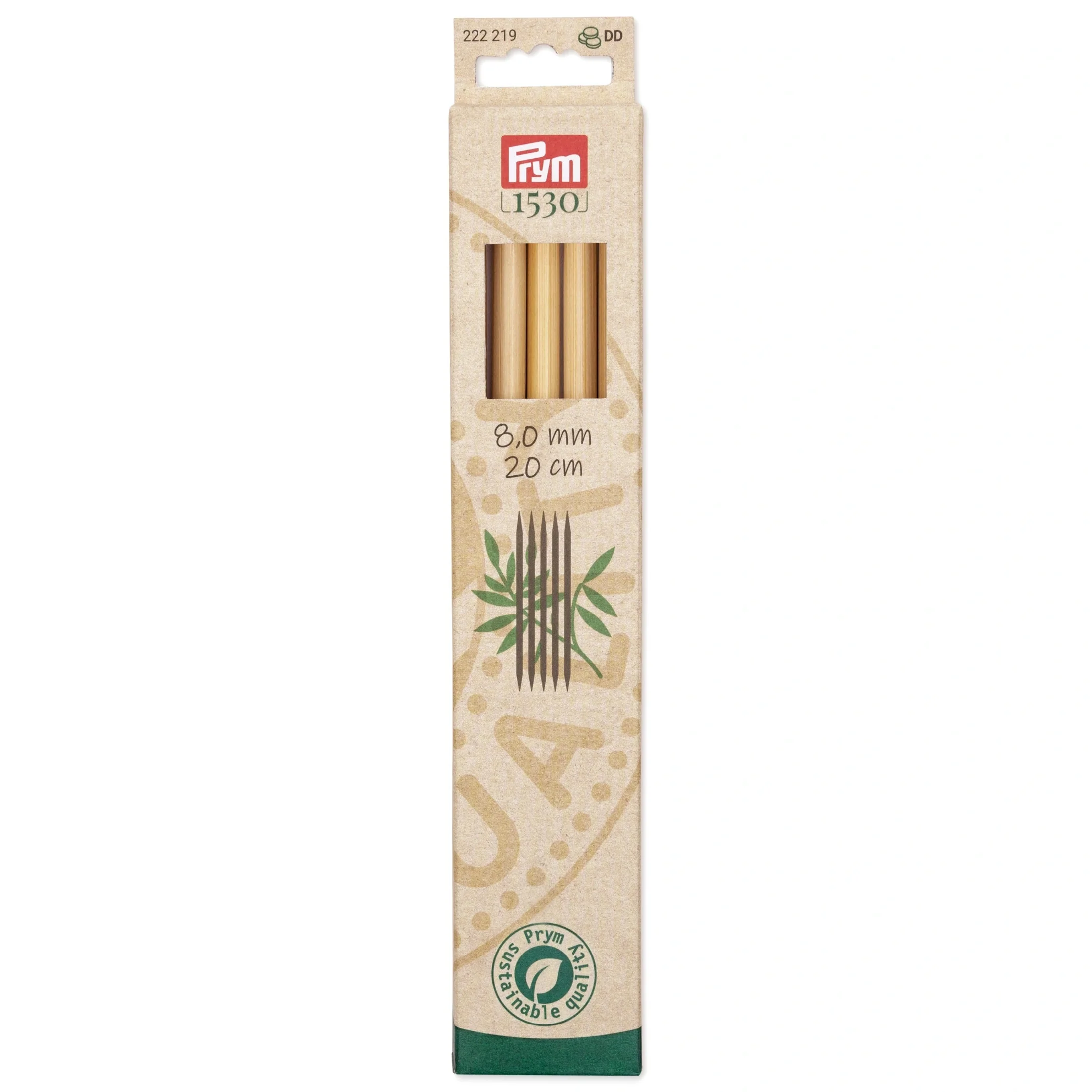 8" Double Point Knitting Needles, Bamboo - Image 32