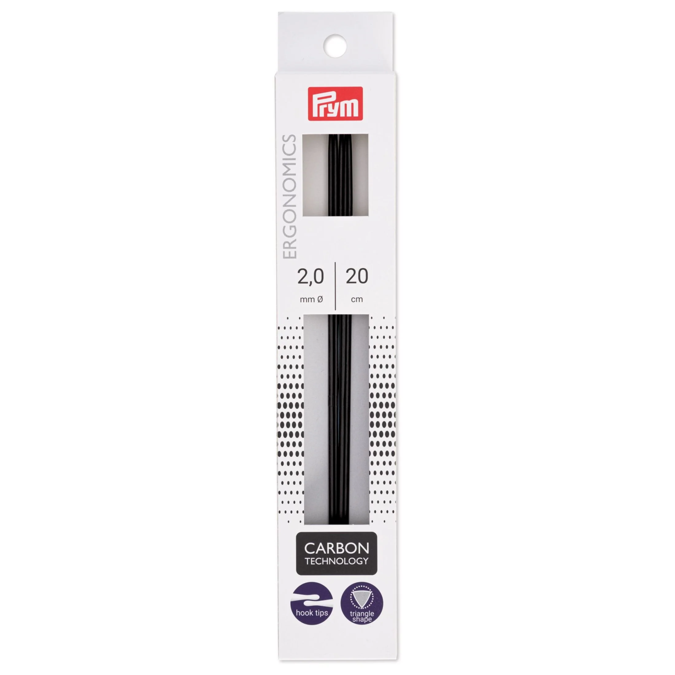 8" Ergonomic Double Point Knitting Needles, Carbon - Image 2