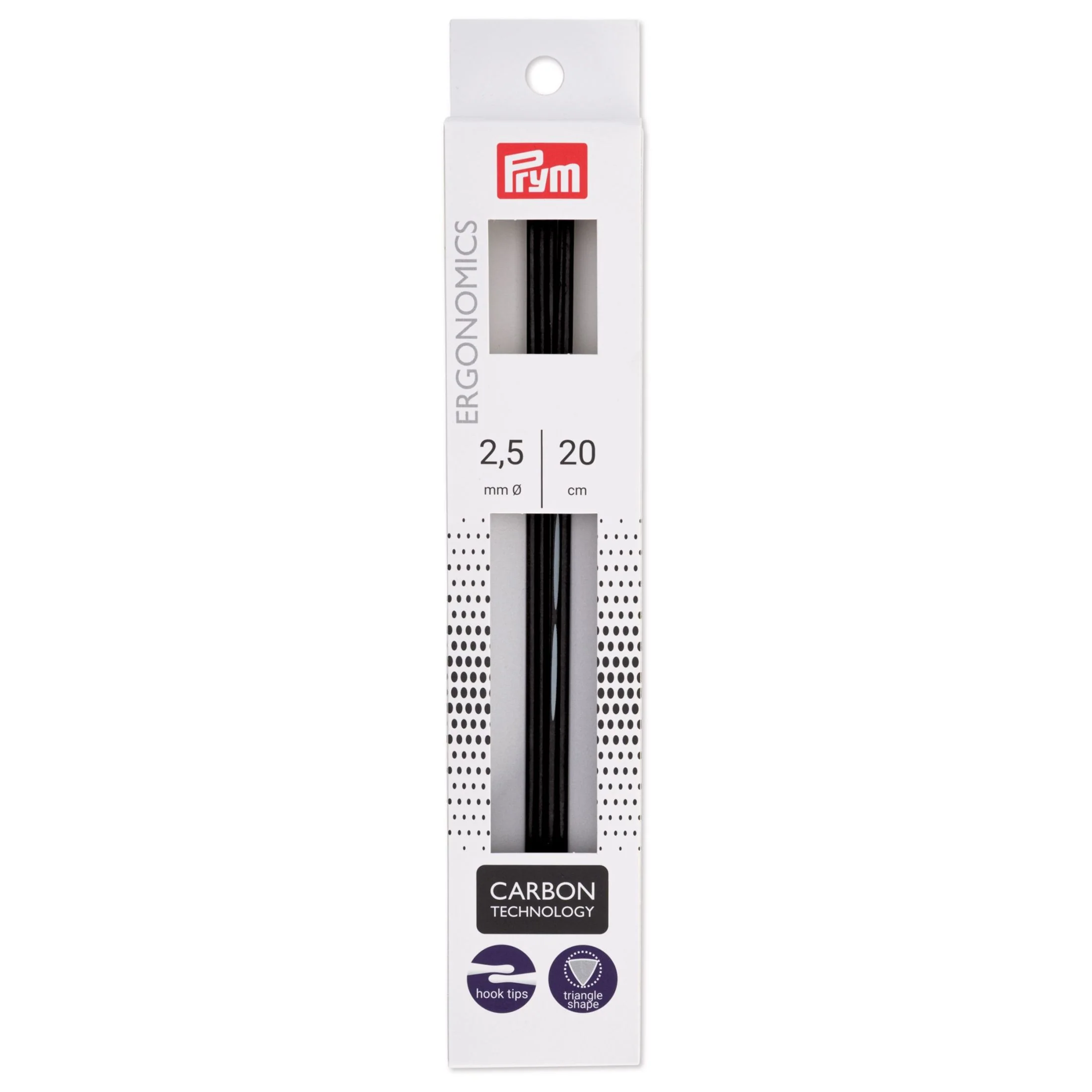 8" Ergonomic Double Point Knitting Needles, Carbon - Image 5