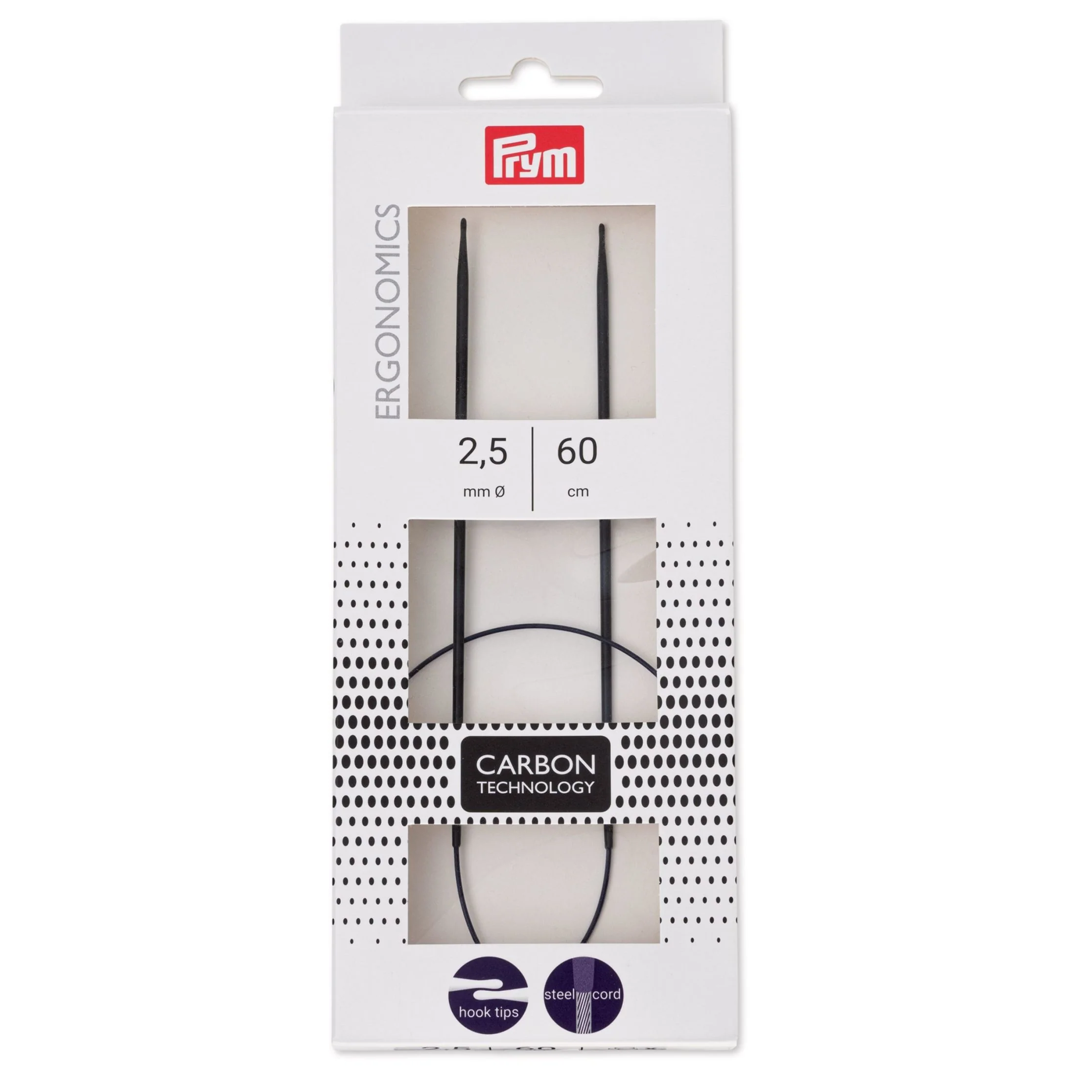 Ergonomic Circular Knitting Needles, Carbon, 2.5mm - Image 2