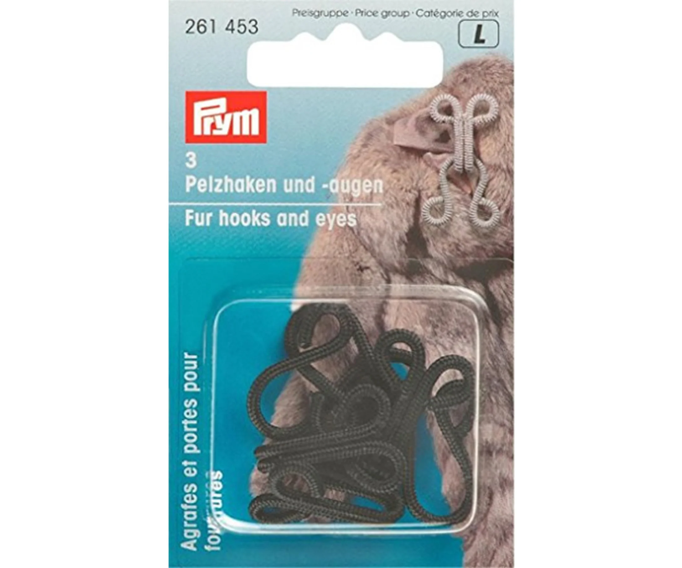 Fur Hooks & Eyes, 3 PC - Image 3