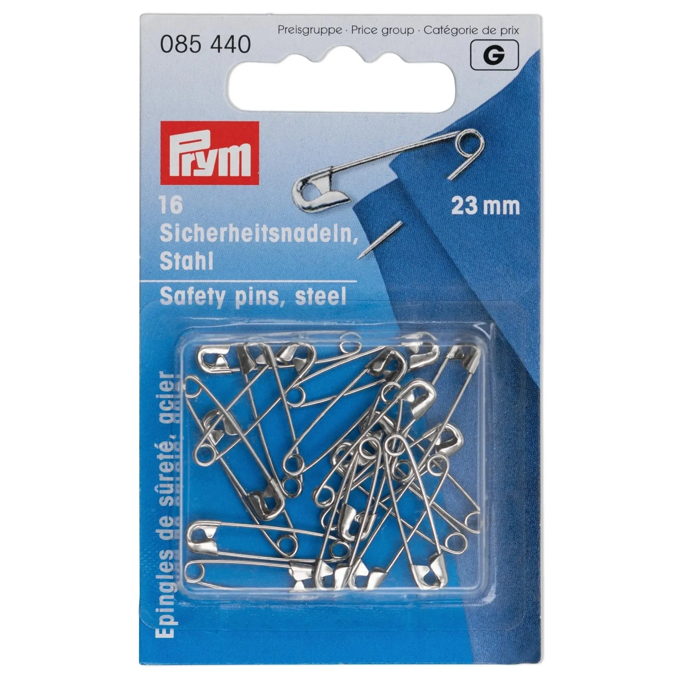 Safety Pins, Silver, 16 pc